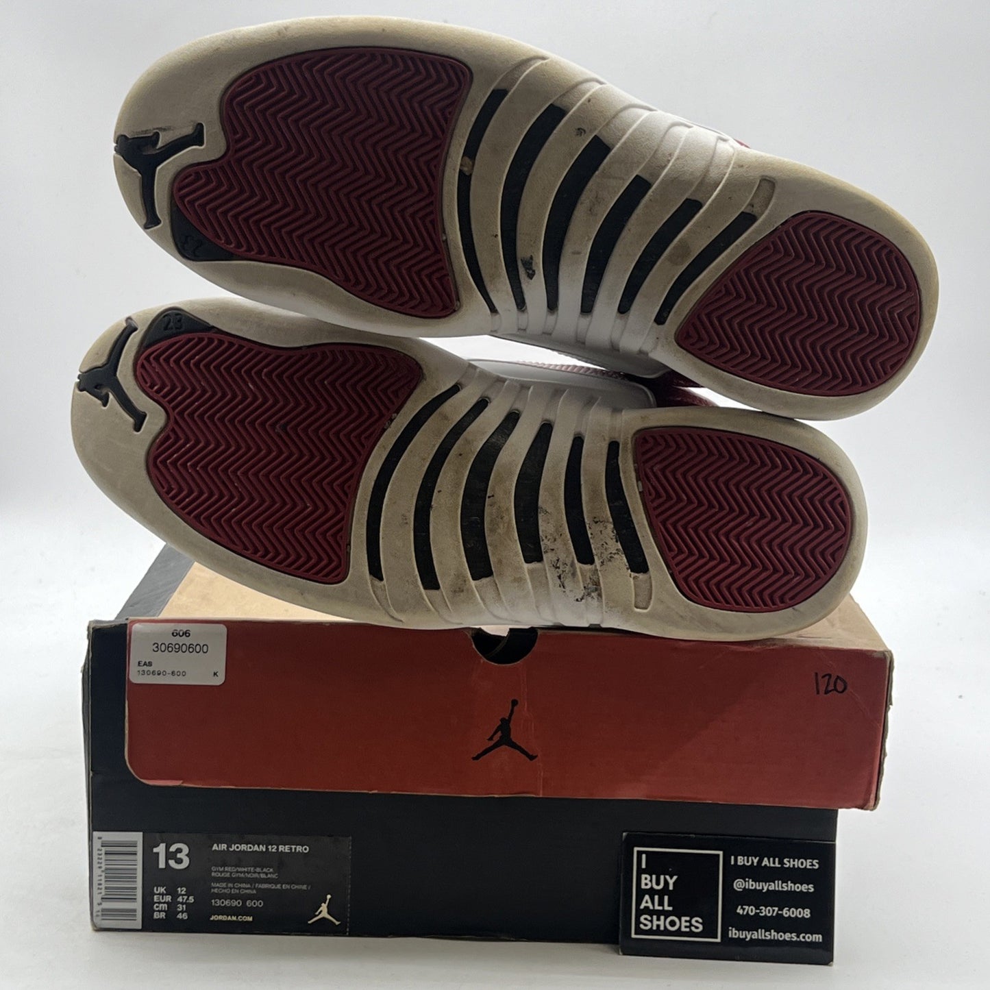 Size 13 - Air Jordan 12 Retro Gym Red (130690-600)