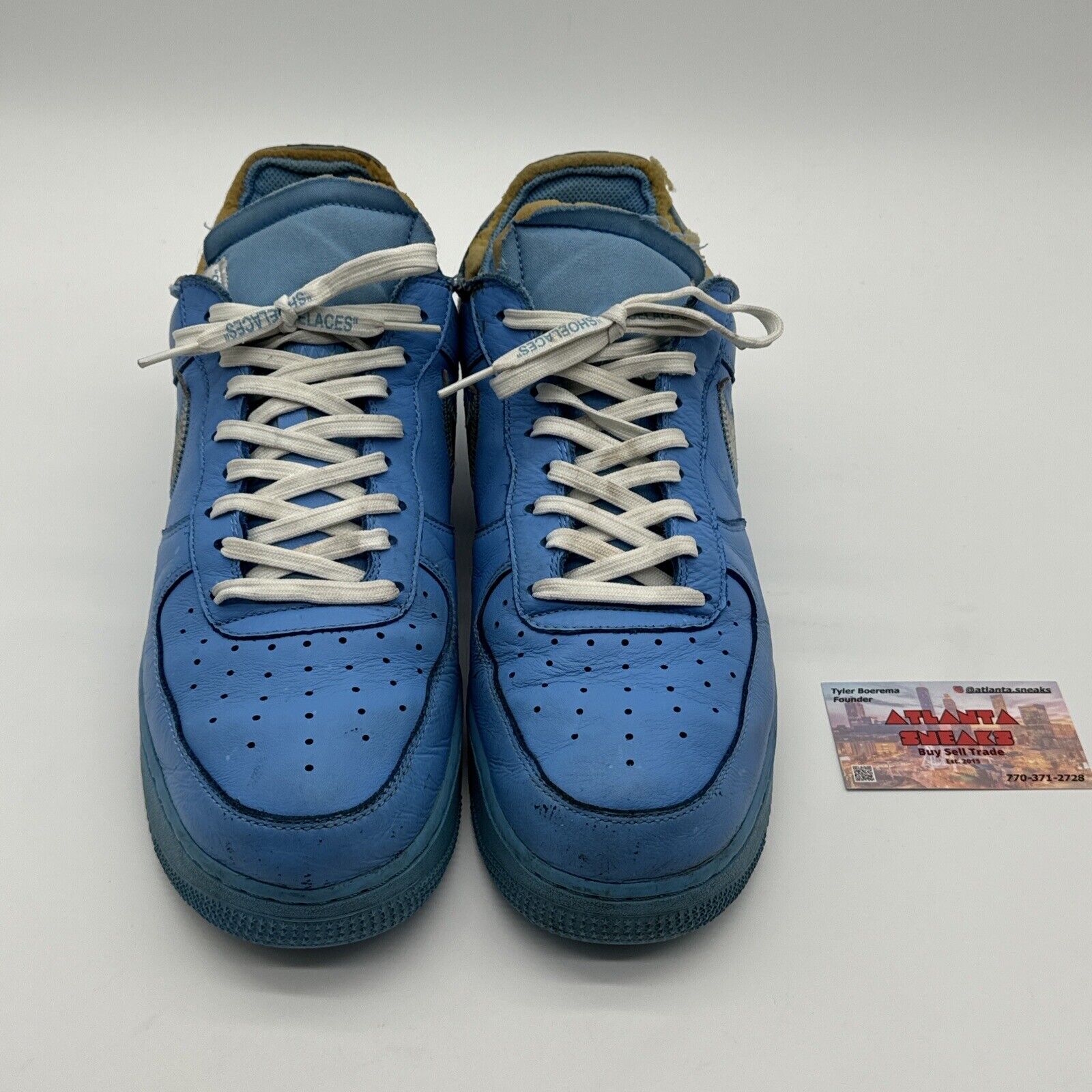 Size 11.5 - Nike Air Force 1 Low '07 x Off-White MCA Blue UNC Lowest On Market!