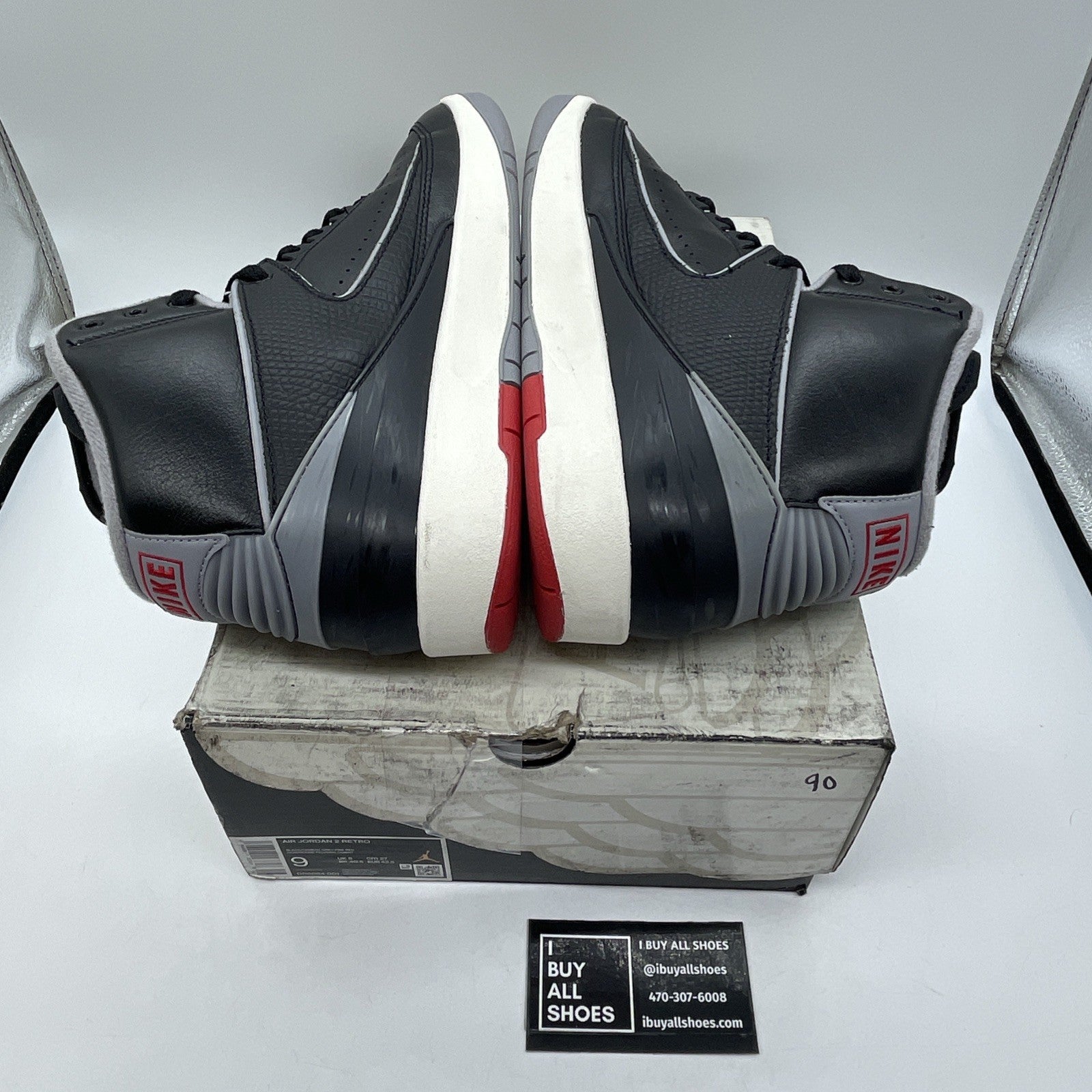 Size 9 - Air Jordan 2 Retro Black Cement Black Grey Leather (DR8884-001)
