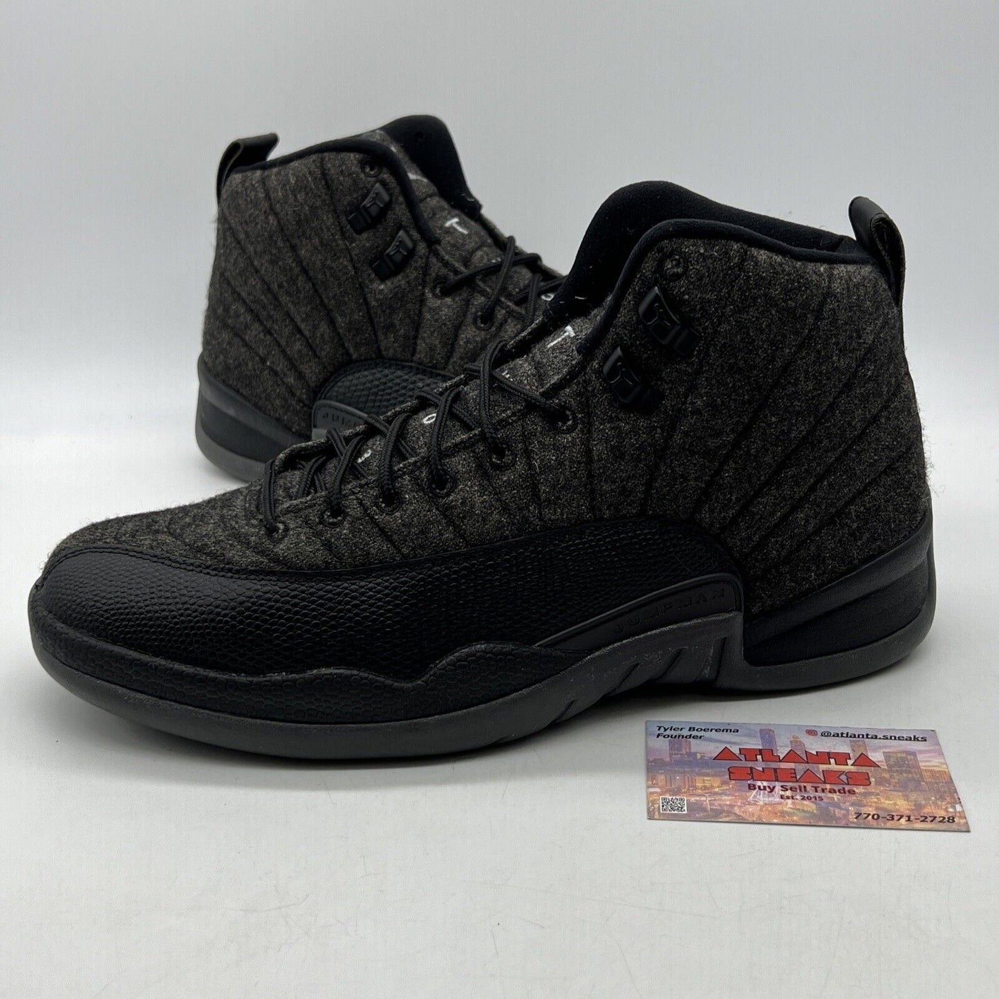 Size 10 - Air Jordan 12 Retro Wool Black Grey (852627-003)