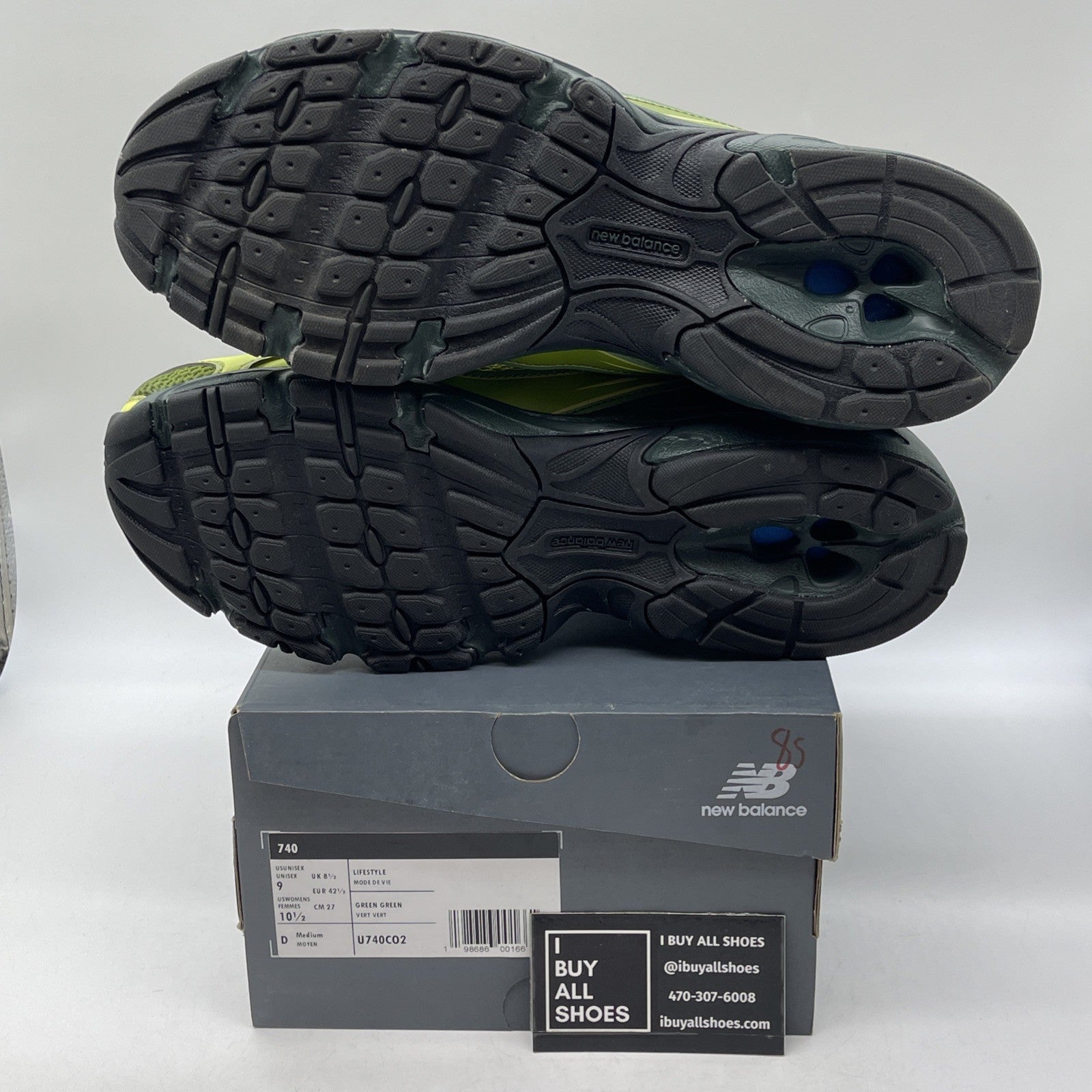 Size 9 - New Balance Concepts x 740 Brut Green Suede Leather (U740CO2)