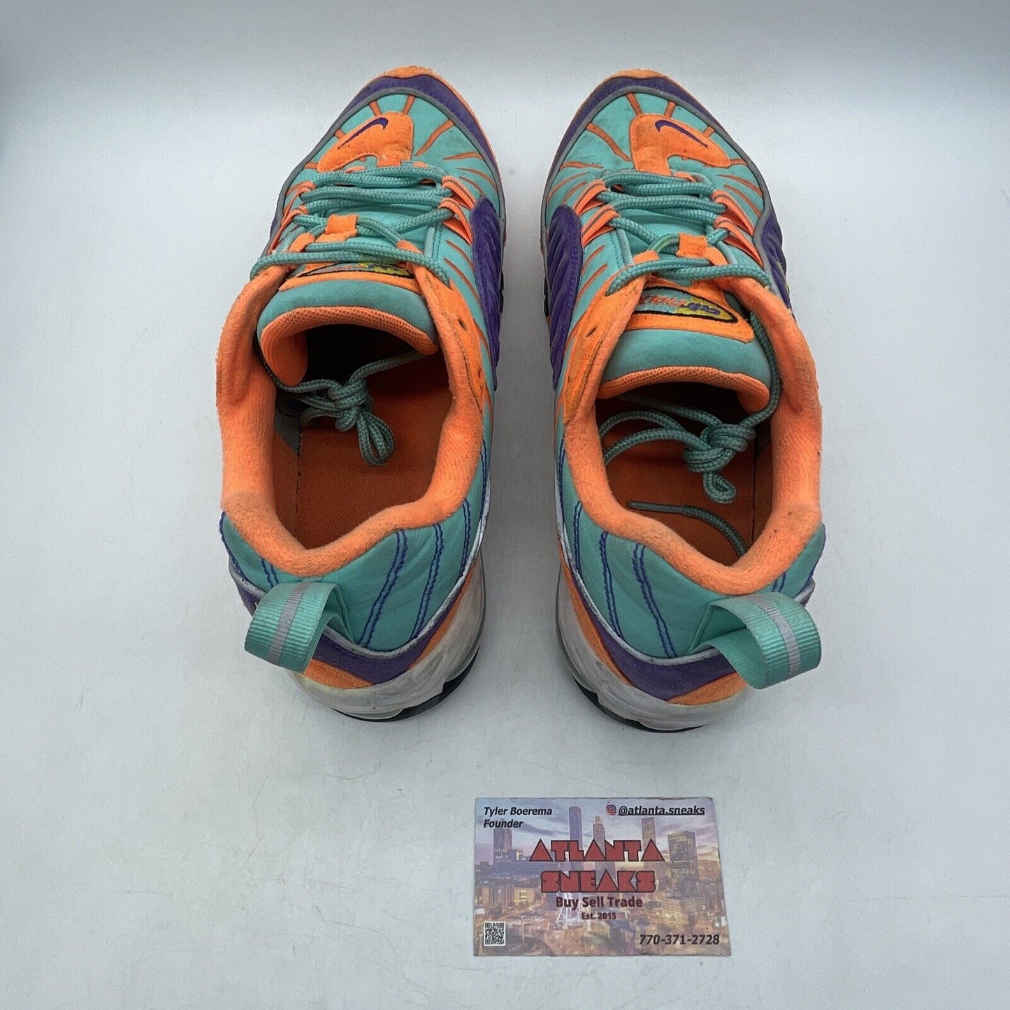 Size 10 - Nike Air Max 98 QS Cone Orange Purple Blue White (924462-800)