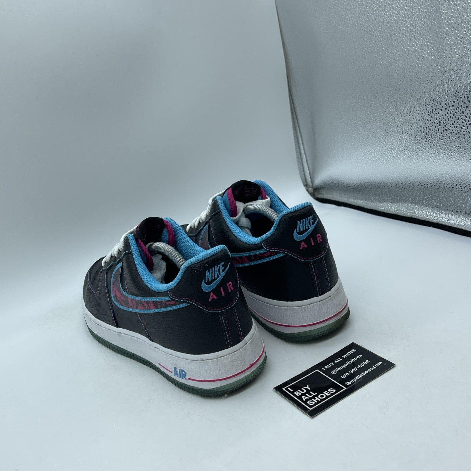 Size 10 - Nike Air Force 1 '07 LV8 Miami Nights Black Leather (DD9183-001)