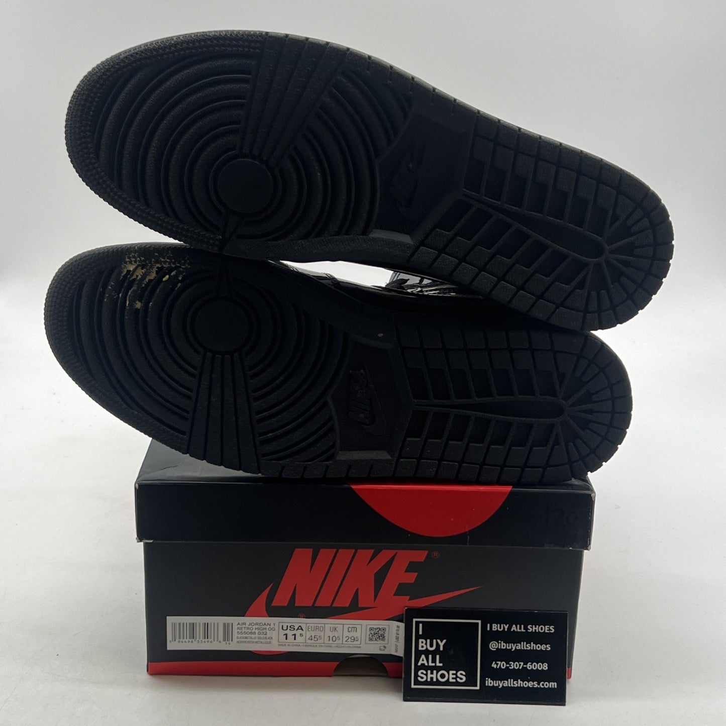 Size 11.5 - Air Jordan 1 Black 2020 (555088-032)