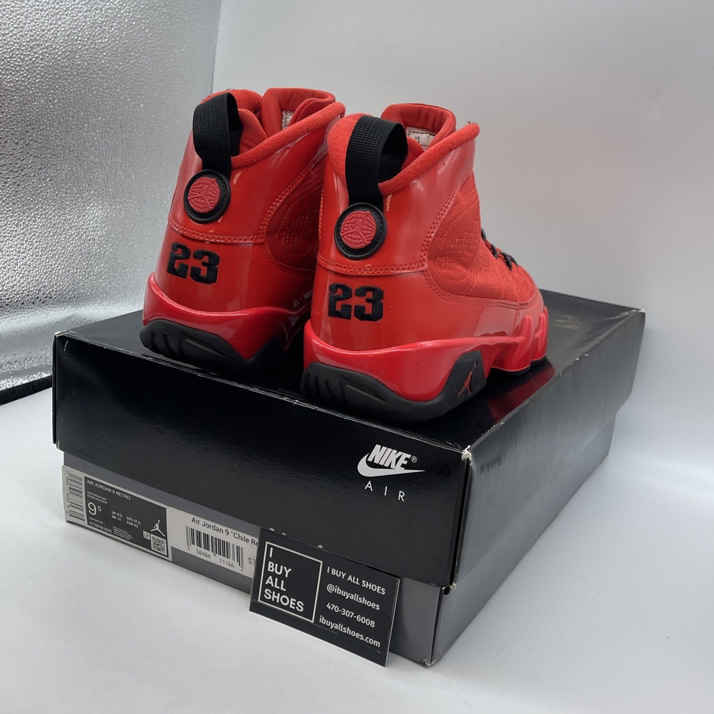 Size 9.5 - Jordan 9 Chile Red Black Leather (CT8019-600)