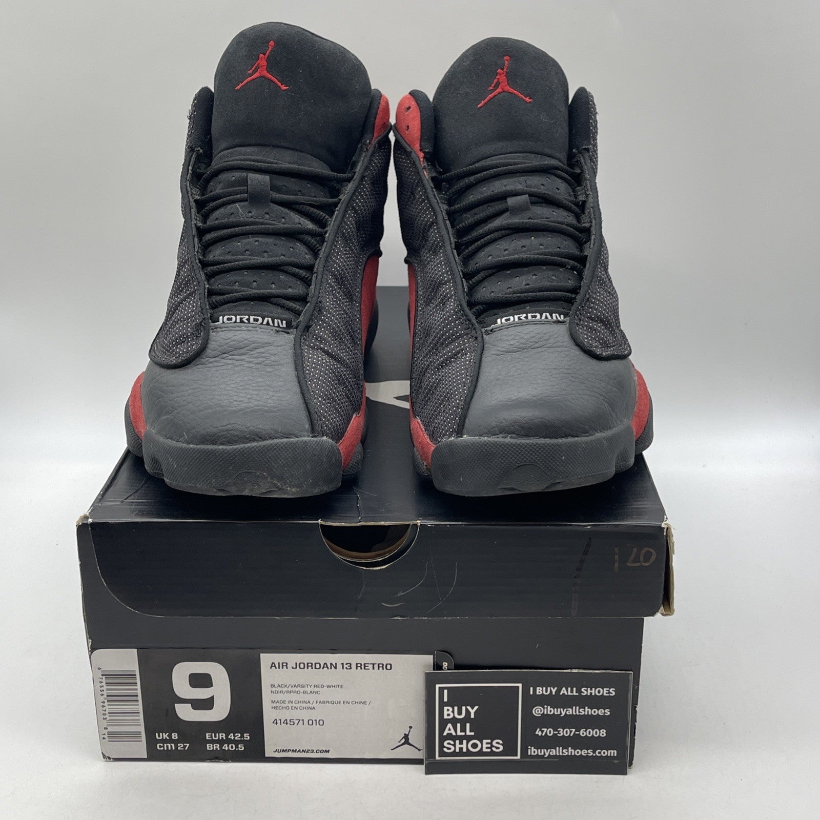 Size 9 - Air Jordan 13 Retro 2013 Bred (414571-010)