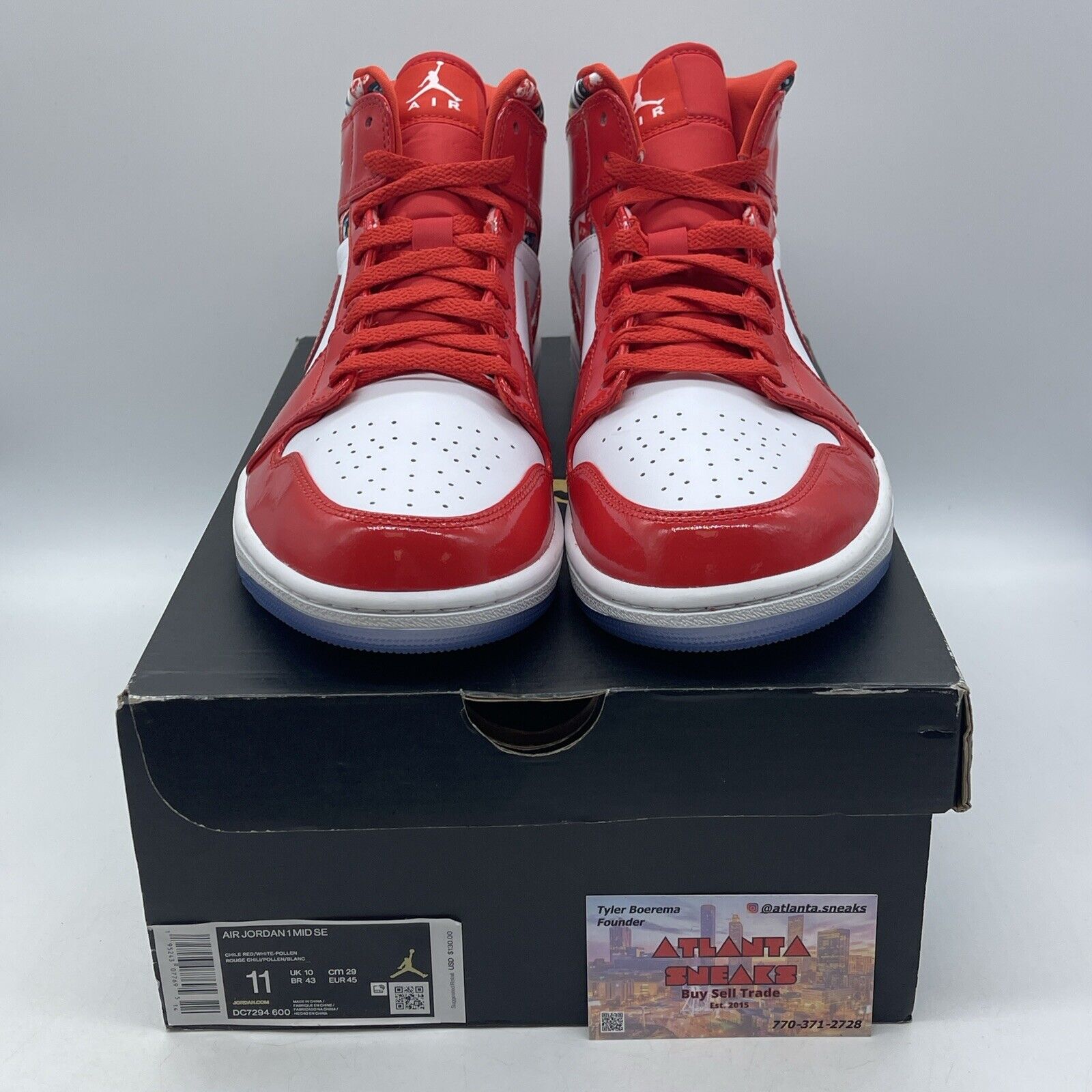 Size 11 - Air Jordan 1 Mid SE Barcelona Swearter White Red Leather (DC7294-600)