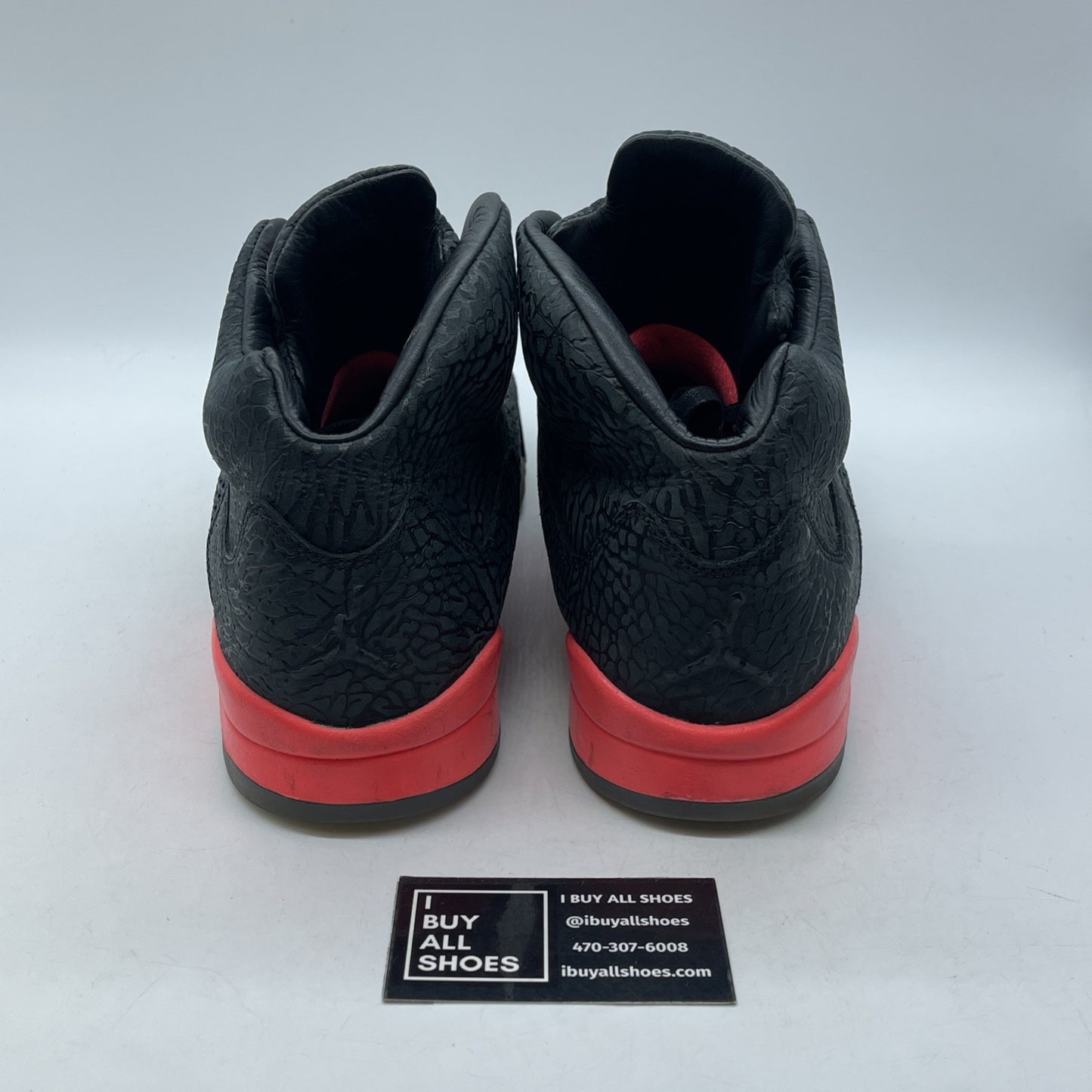 Size 11.5 - Air Jordan 5 Retro 3Lab5 Infrared Black Suede (599581-010)