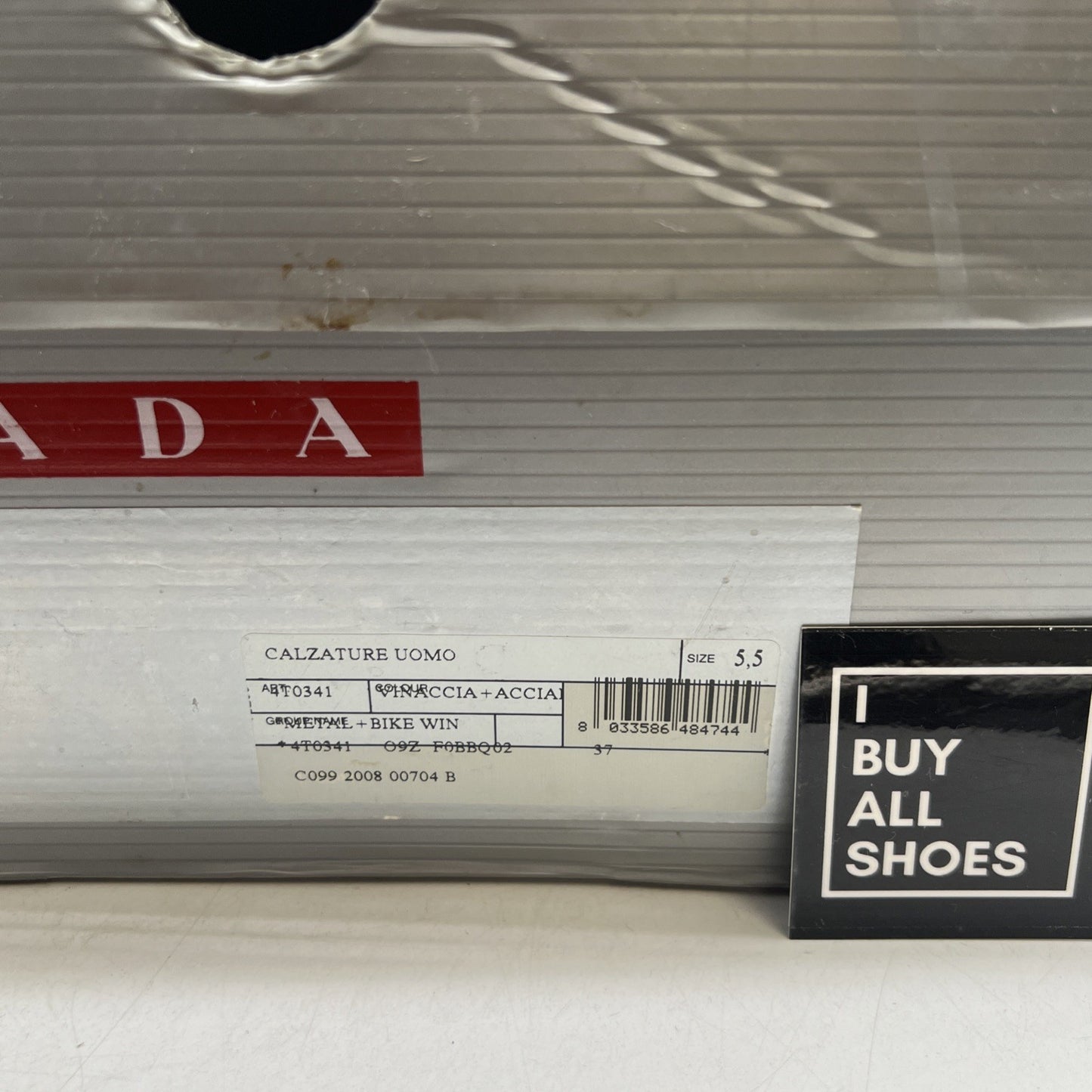 Size 5.5P - Prada Americas Cup Burgundy/Grey Hi Top Casual Sneakers Authentic