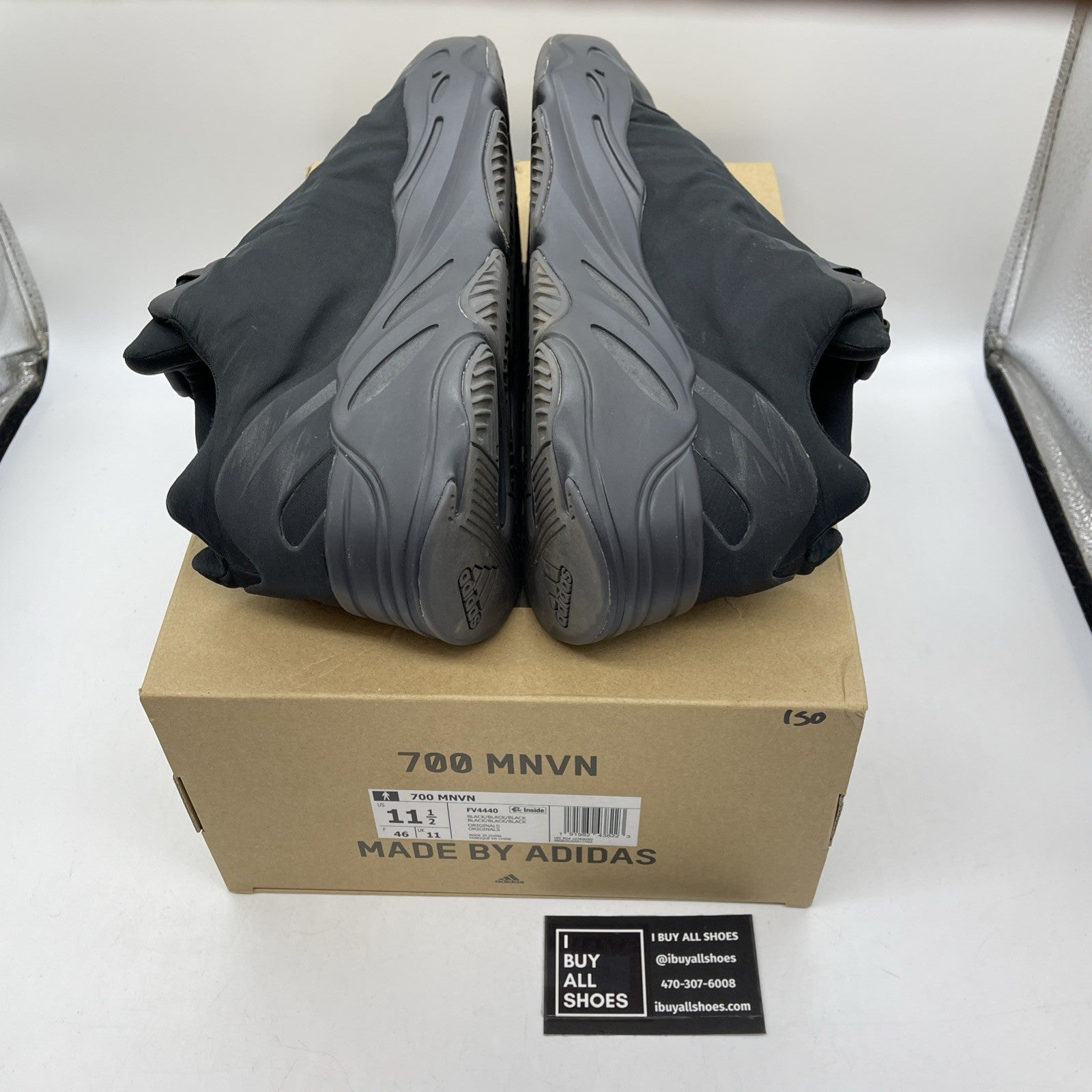 Size 11.5 - adidas Yeezy Boost 700 MNVN Triple Black Leather (FV4440)