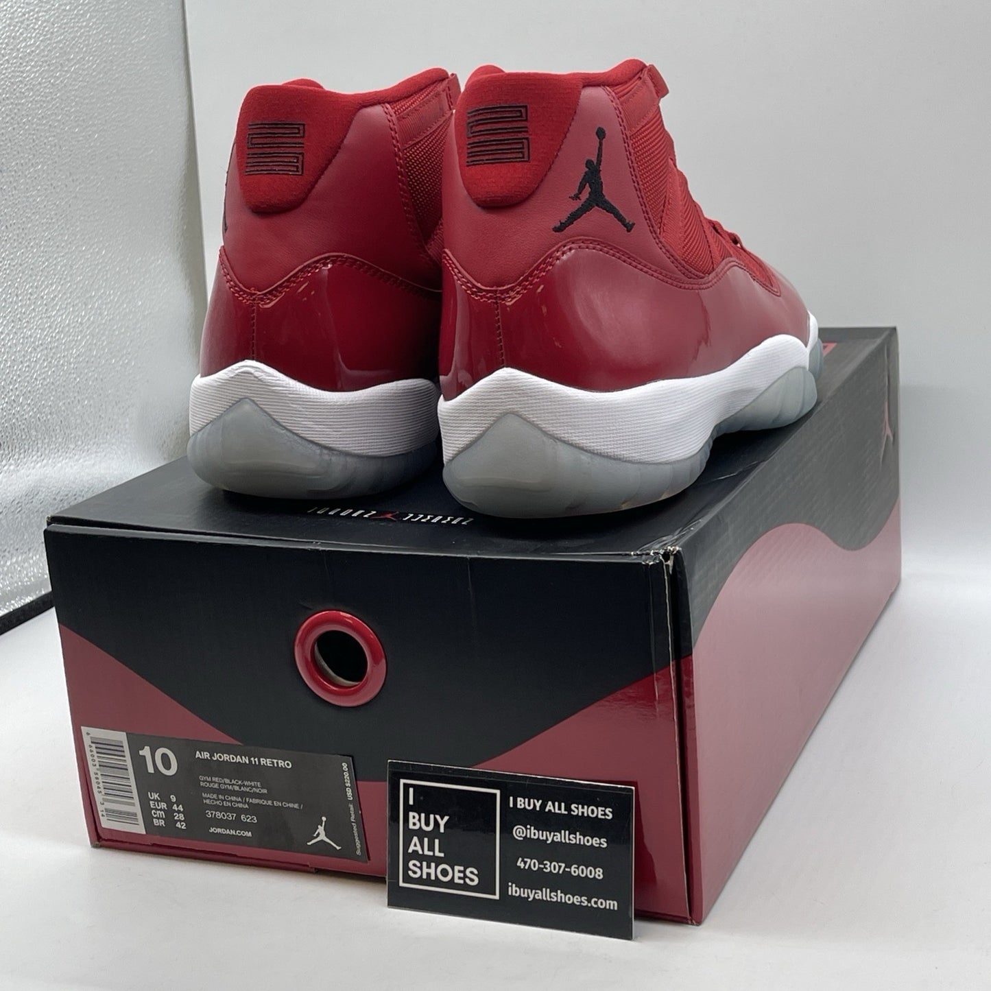 Size 10 - Jordan 11 Retro High Win Like '96 Red Suede Leather (378037-623)