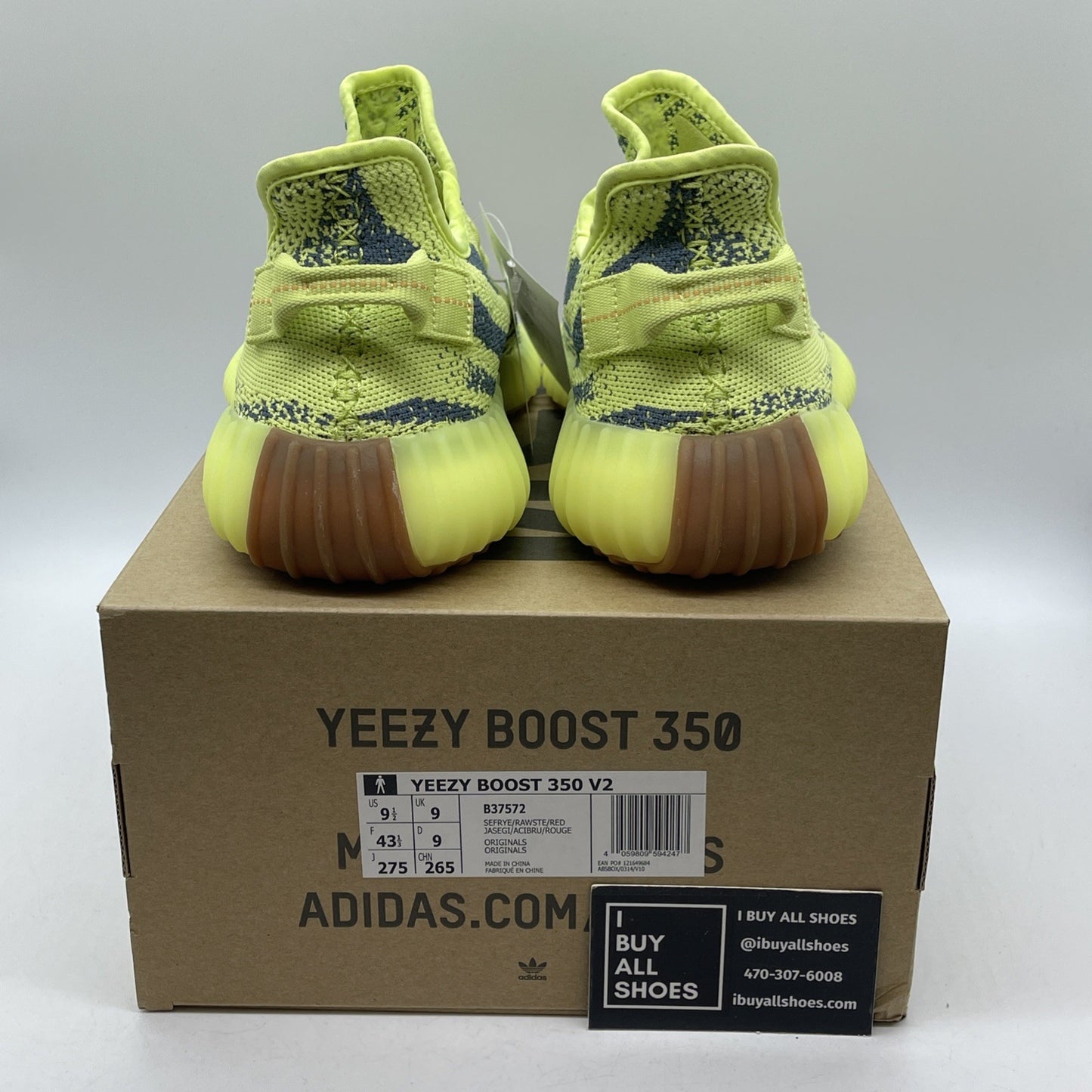 Size 9.5 - adidas Yeezy Boost 350 V2 Low Semi Frozen Yellow Suede (B37572)