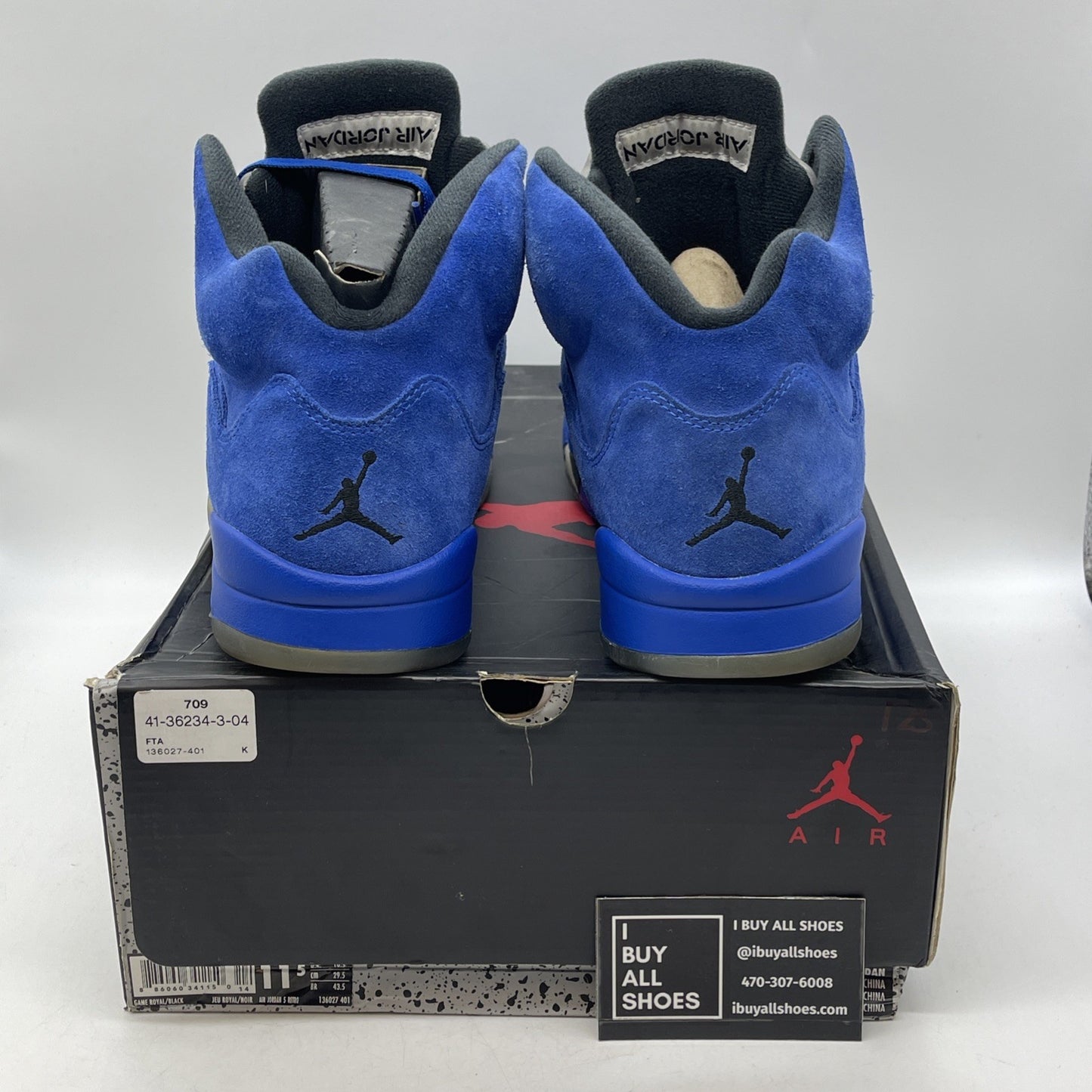 Size 11.5 - Air Jordan 5 Retro Blue Suede (136027-401)