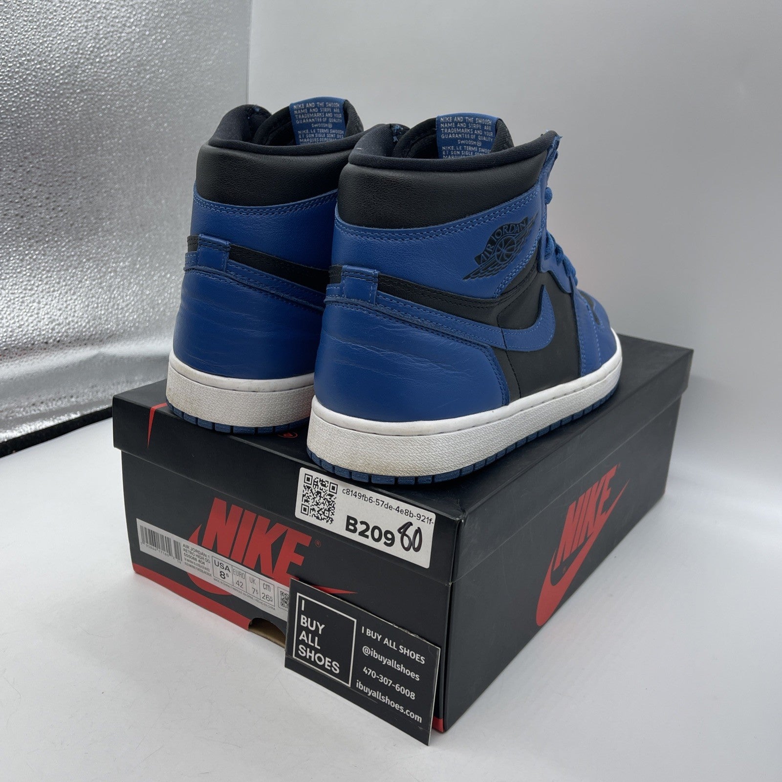 Size 8.5 - Jordan 1 Retro OG High Dark Marina Blue Leather (555088-404)