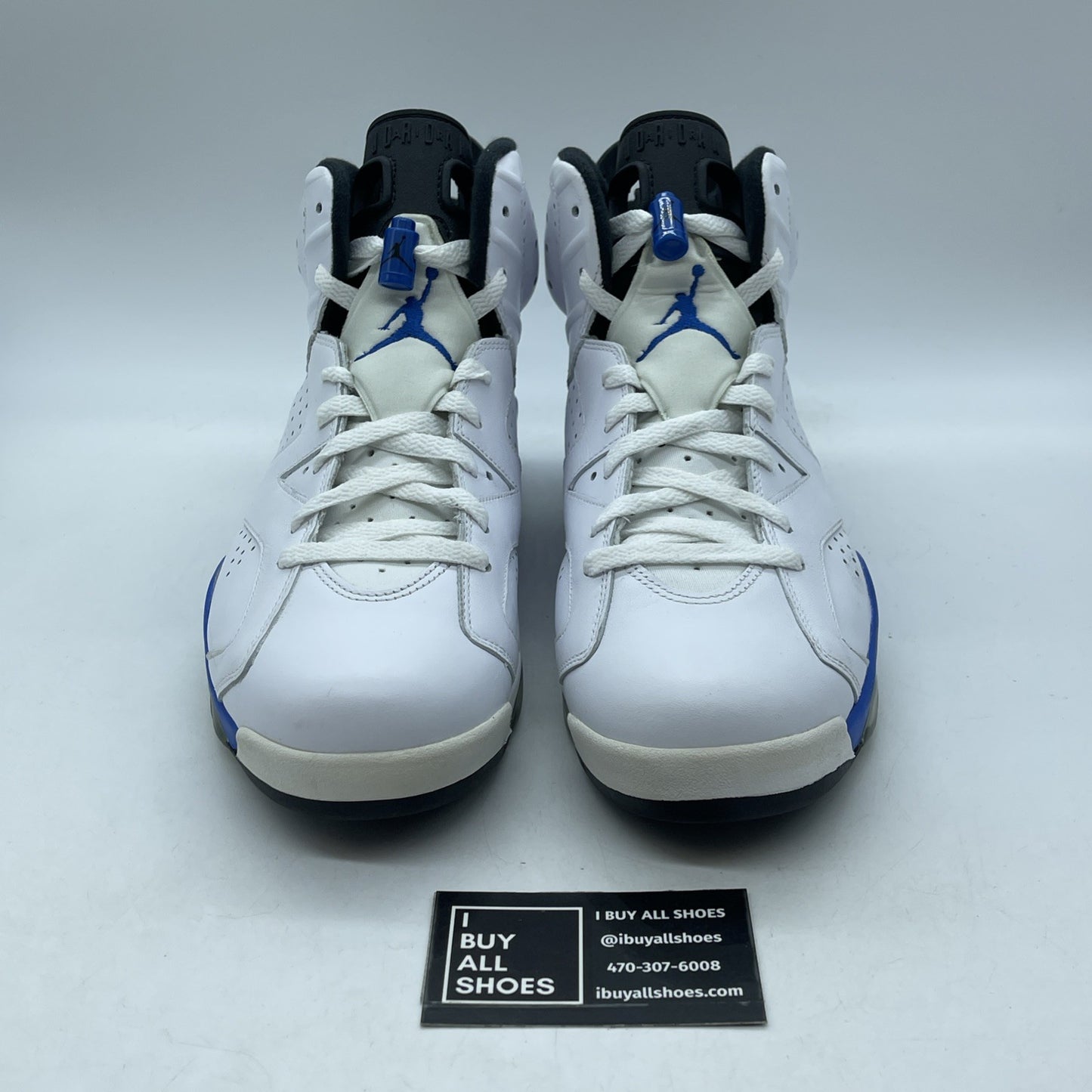 Size 10.5 - Air Jordan 6 Retro 2014 Sport Blue White Leather (384664-107)