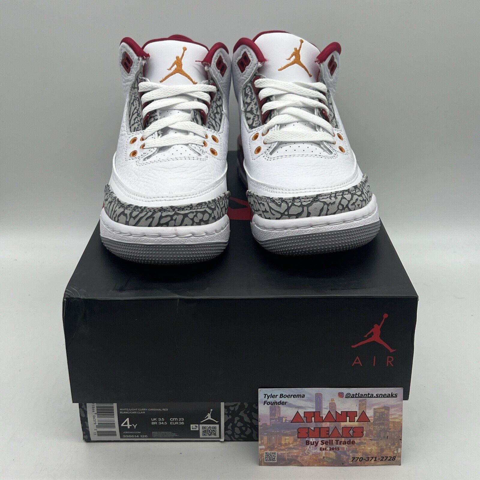 Size 4Y - Jordan 3 Retro Mid Cardinal Red Brand New Og All