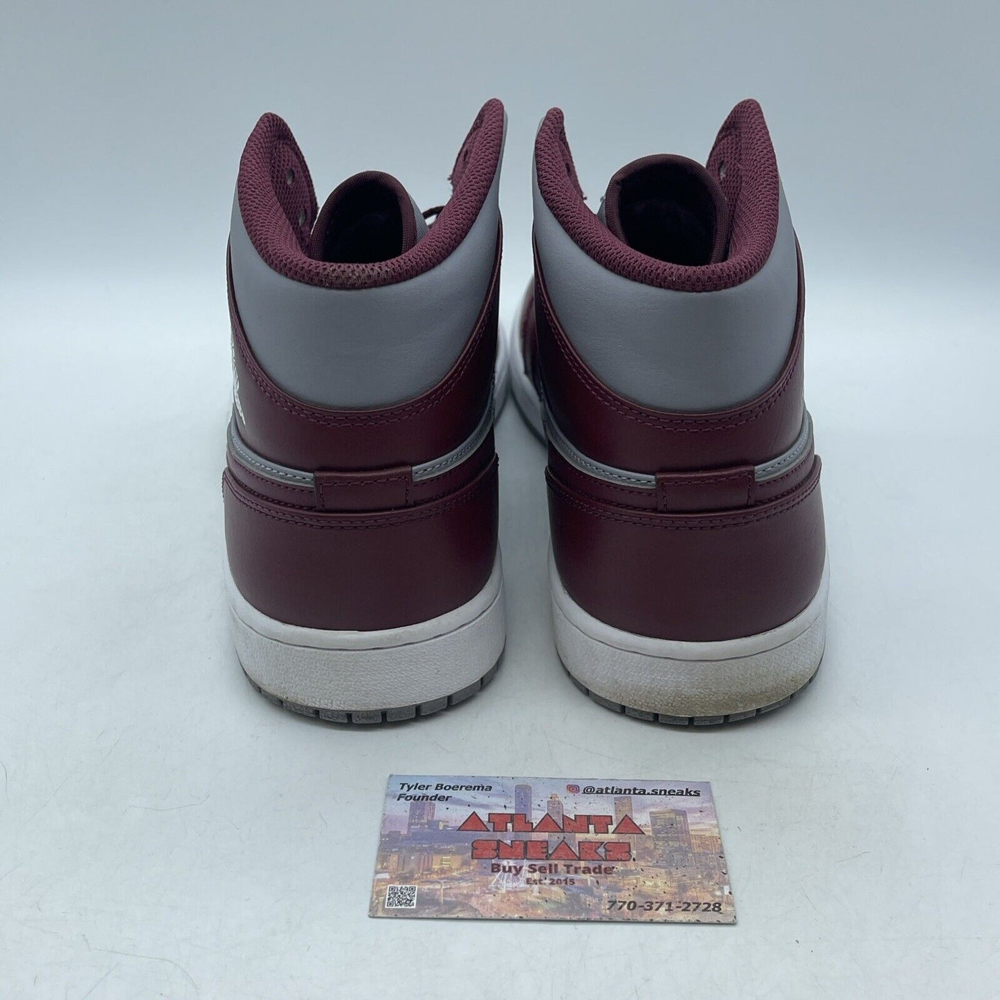 Size 12 - Jordan 1 Cherrywood Red Burgundy Grey White Leather (DQ8426-615)