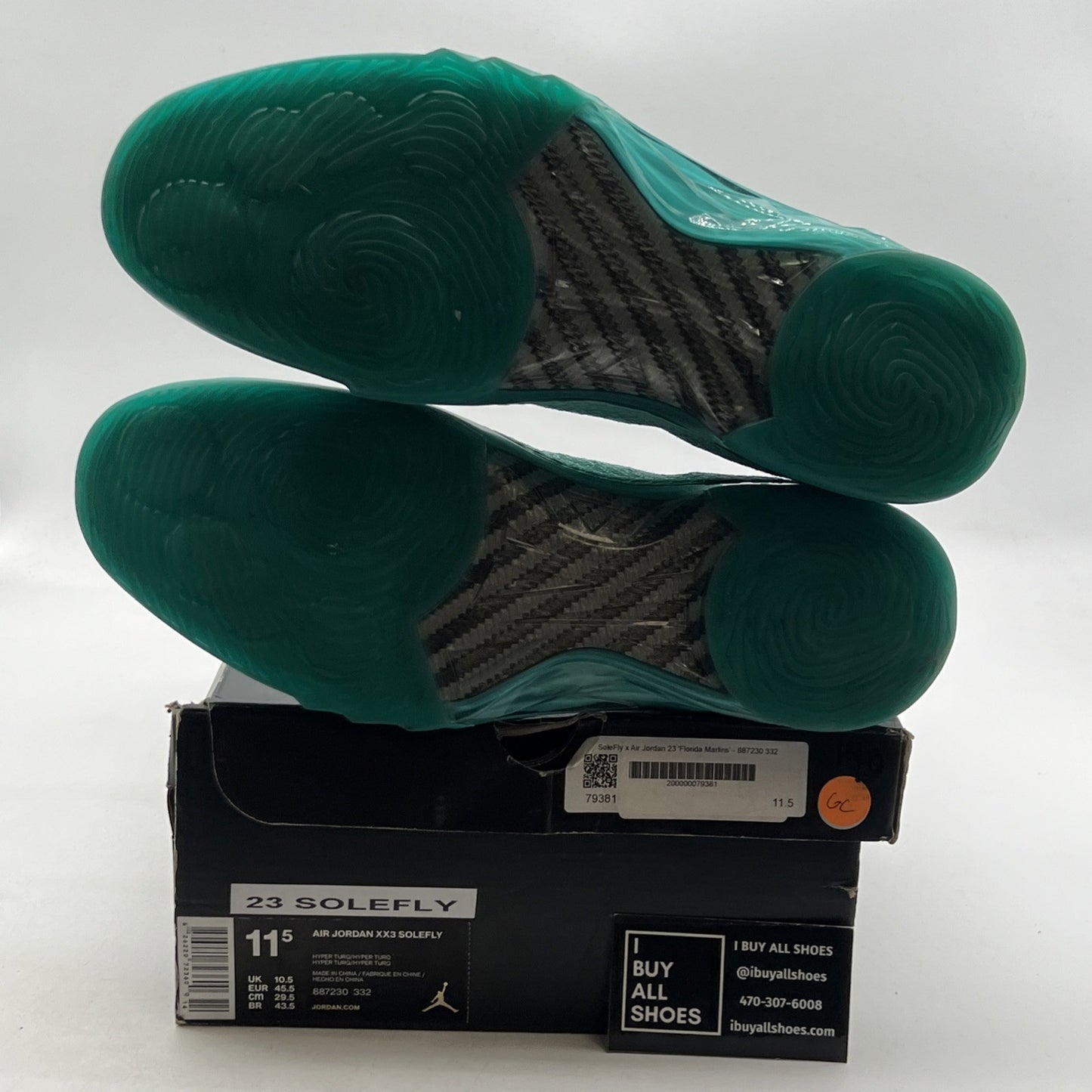 Size 11.5 - SoleFly x Air Jordan 23 Retro Florida Marlins (887230-332)