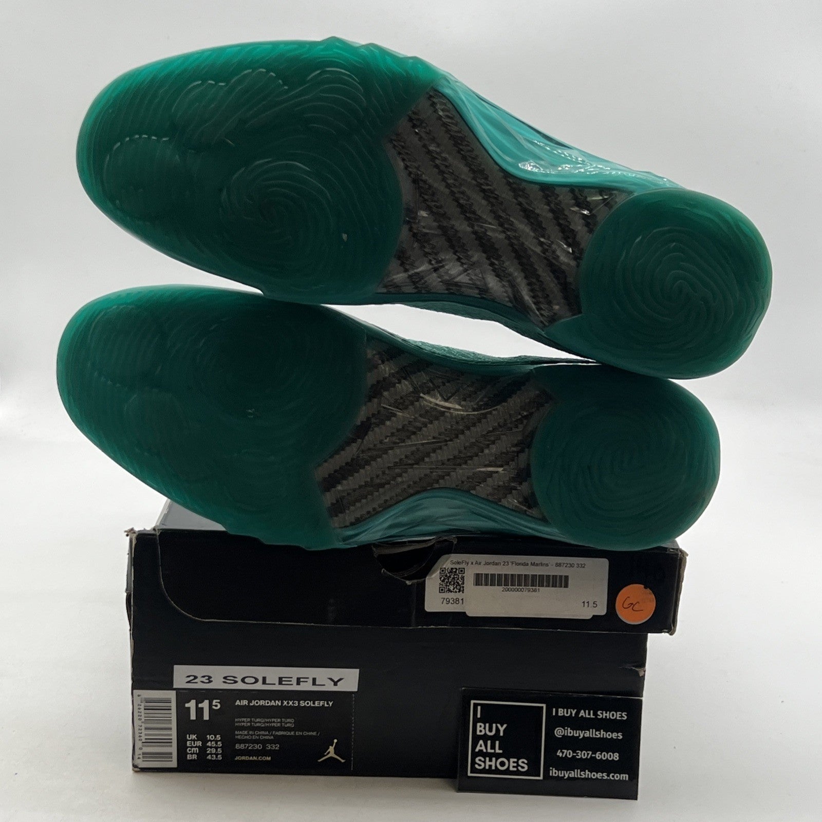 Size 11.5 - SoleFly x Air Jordan 23 Retro Florida Marlins (887230-332)