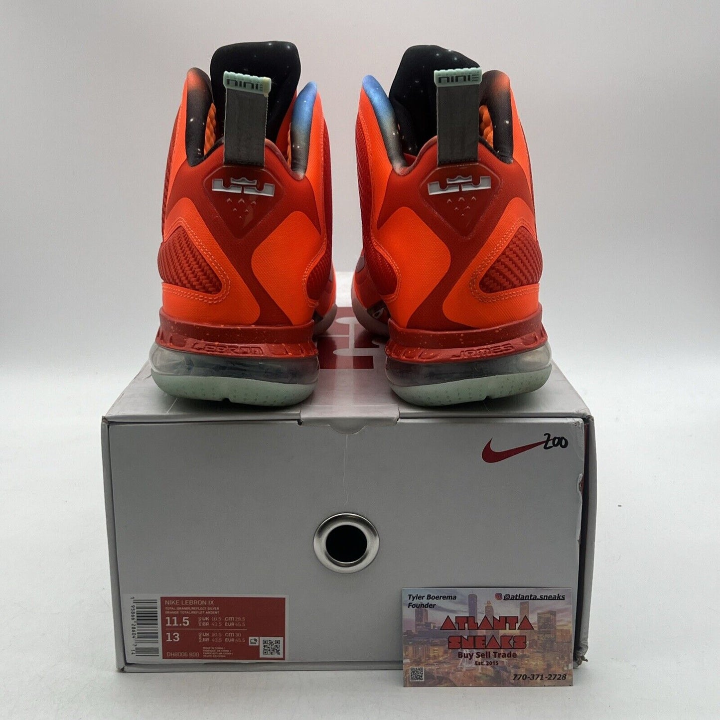 Size 11.5 - Nike LeBron 9 2022 Big Bang Orange Grey (DH8006-800)