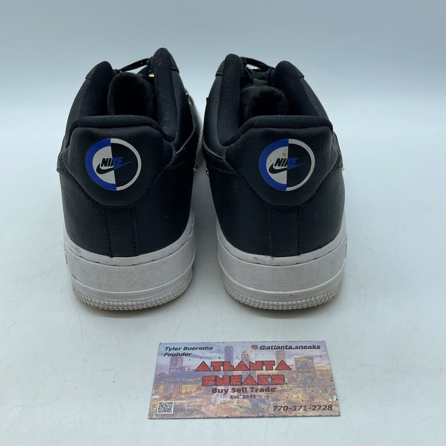 Size 9.5W - Nike Air Force 1 '07 LX Sisterhood Black Metallic Gold (CT1990-001)