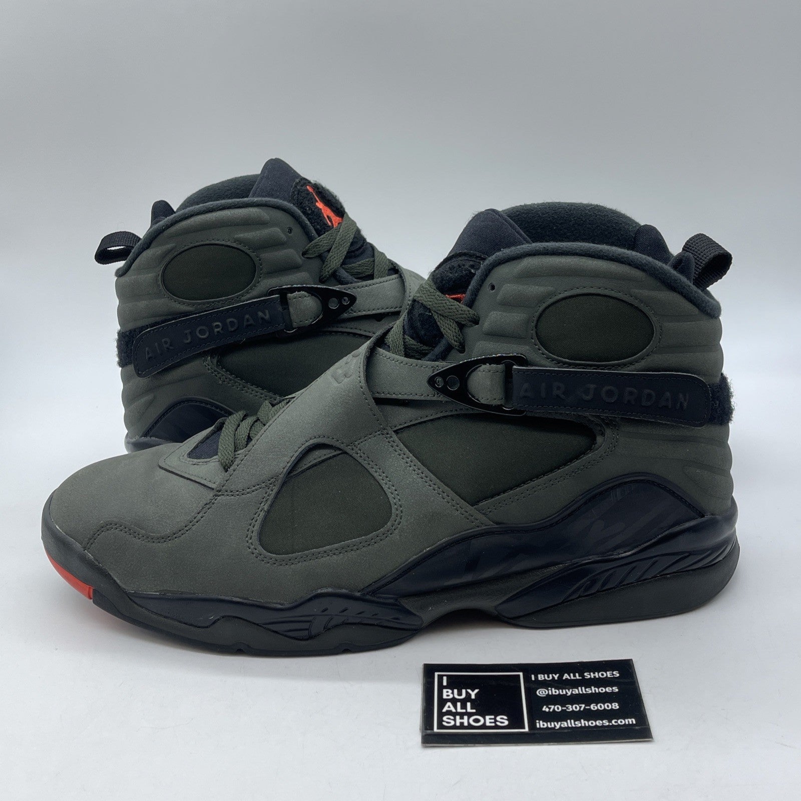 Size 14 - Air Jordan 8 Retro Take Flight Green Suede (305381-305)