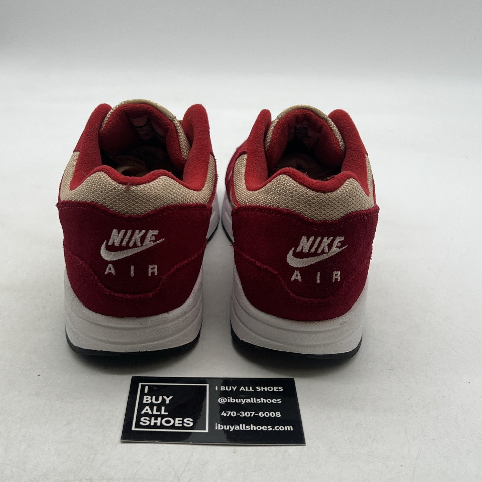 Size 9.5 - Nike Air Max 1 Premium Retro Red Curry (908366-600)