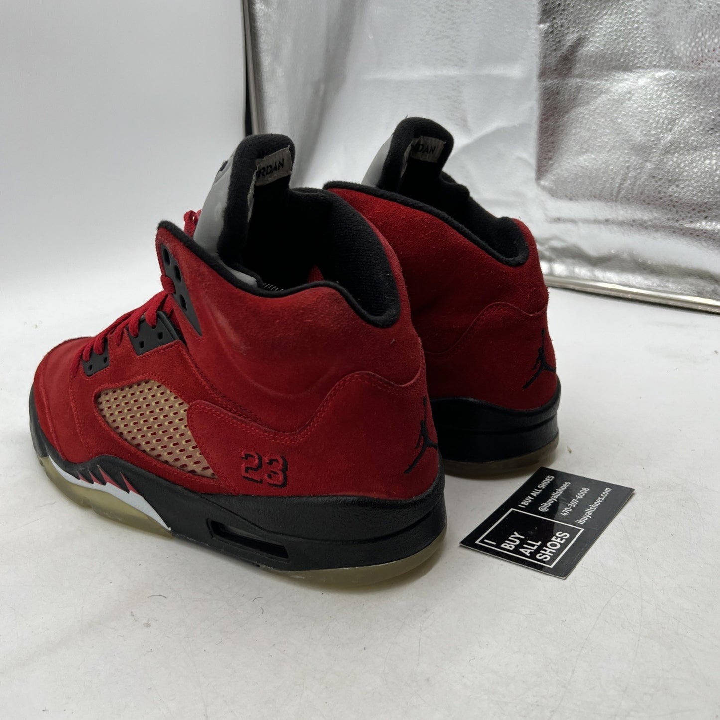 Size 9 - Air Jordan 5 Retro Raging Bull Red Suede (136027-601)