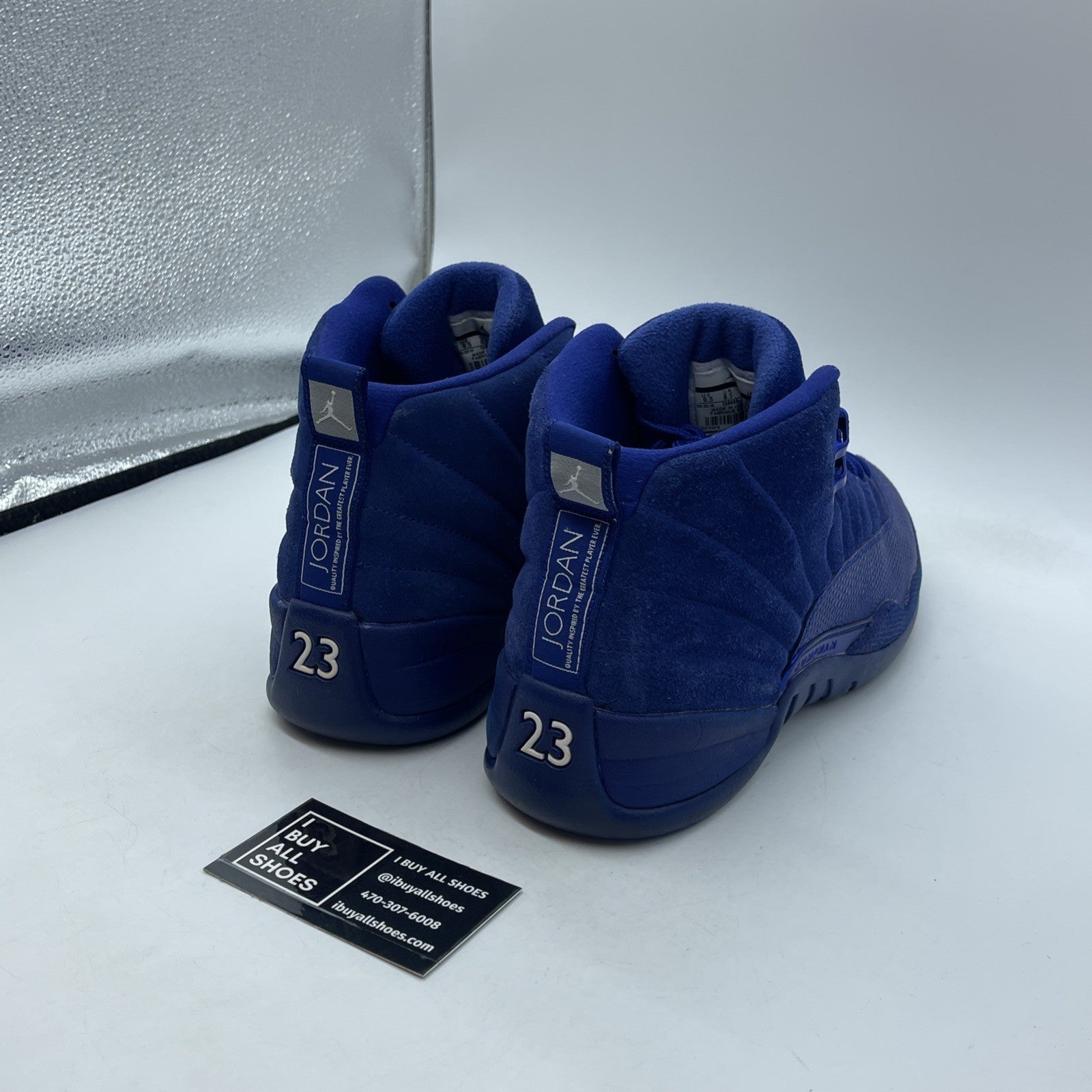 Size 9.5 - Air Jordan 12 Retro Deep Royal Blue Suede Leather (130690-400)