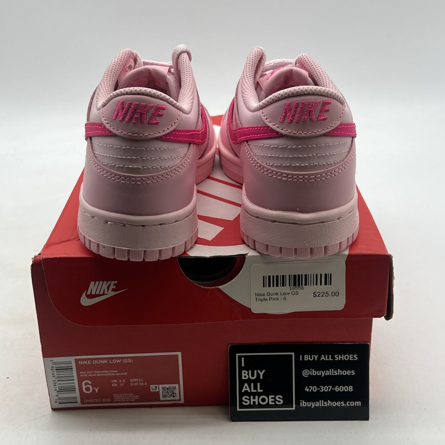 Size 6Y - Nike Dunk Low (GS) “Triple Pink” (DH9765-600)