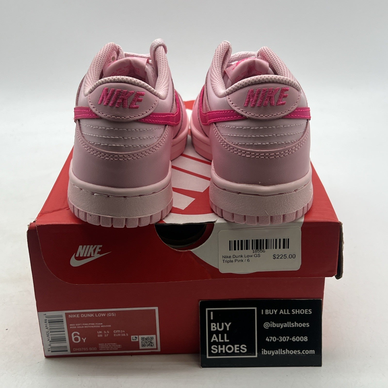 Size 6Y - Nike Dunk Low (GS) “Triple Pink” (DH9765-600)