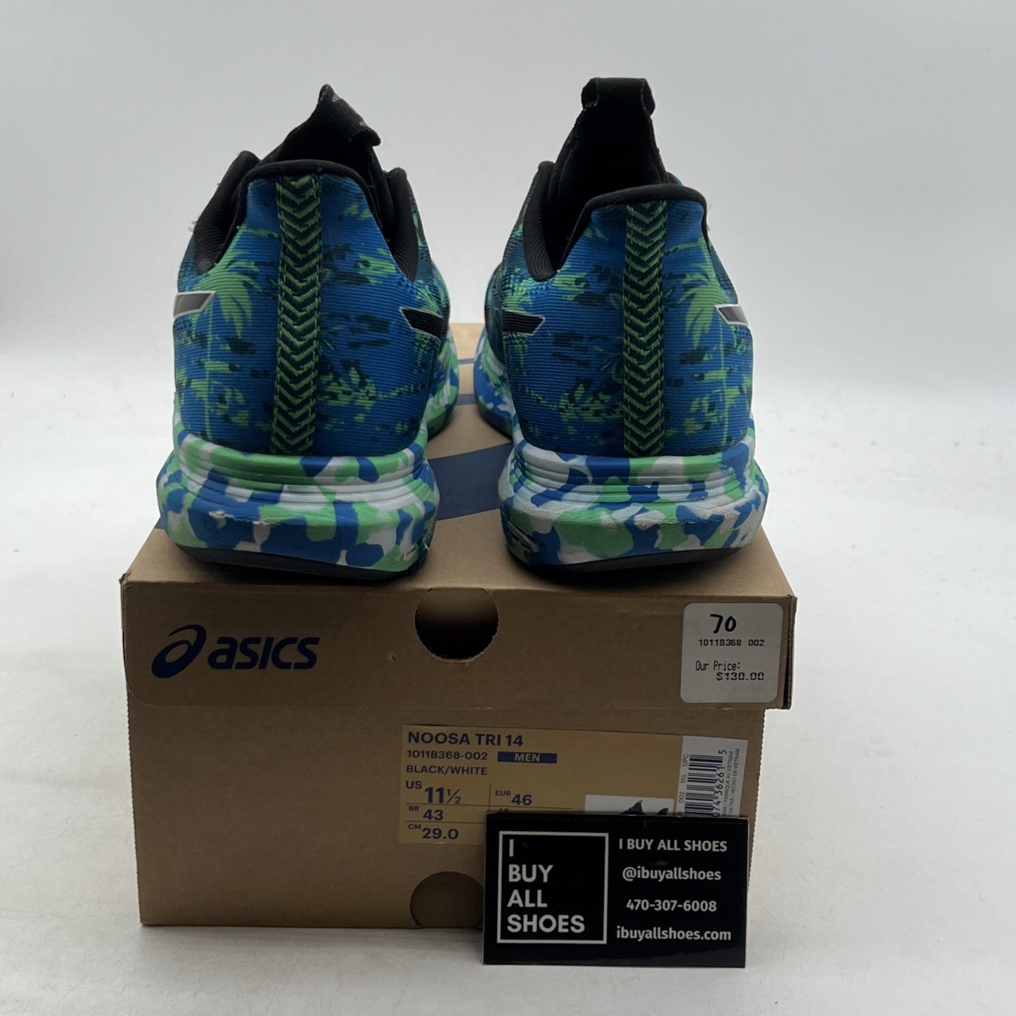 Size 11.5 - Asics Noosa Tri 14 Tropical - Black White (1011B368-002)