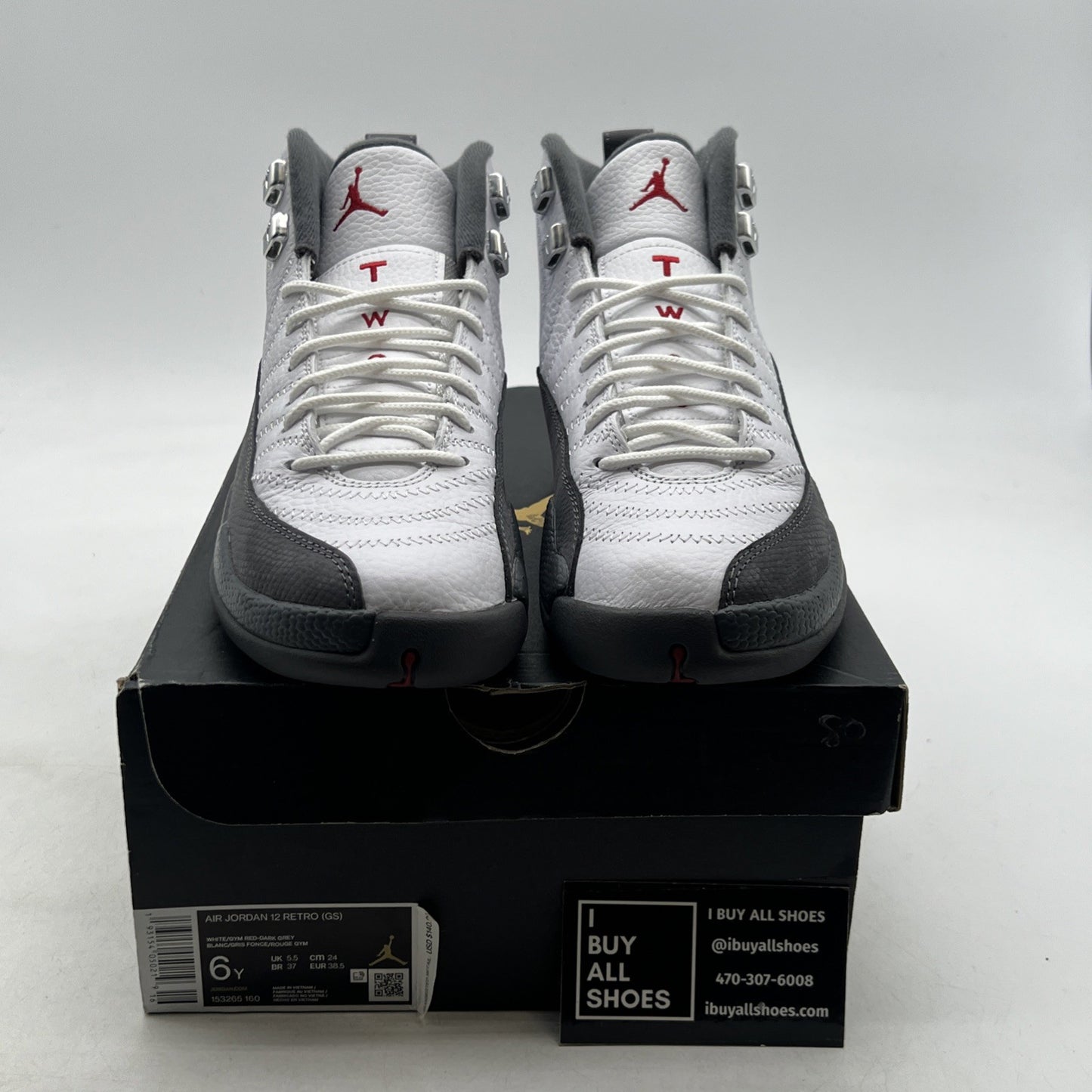 Size 6Y - Air Jordan 12 Retro Dark Grey (153265-160)