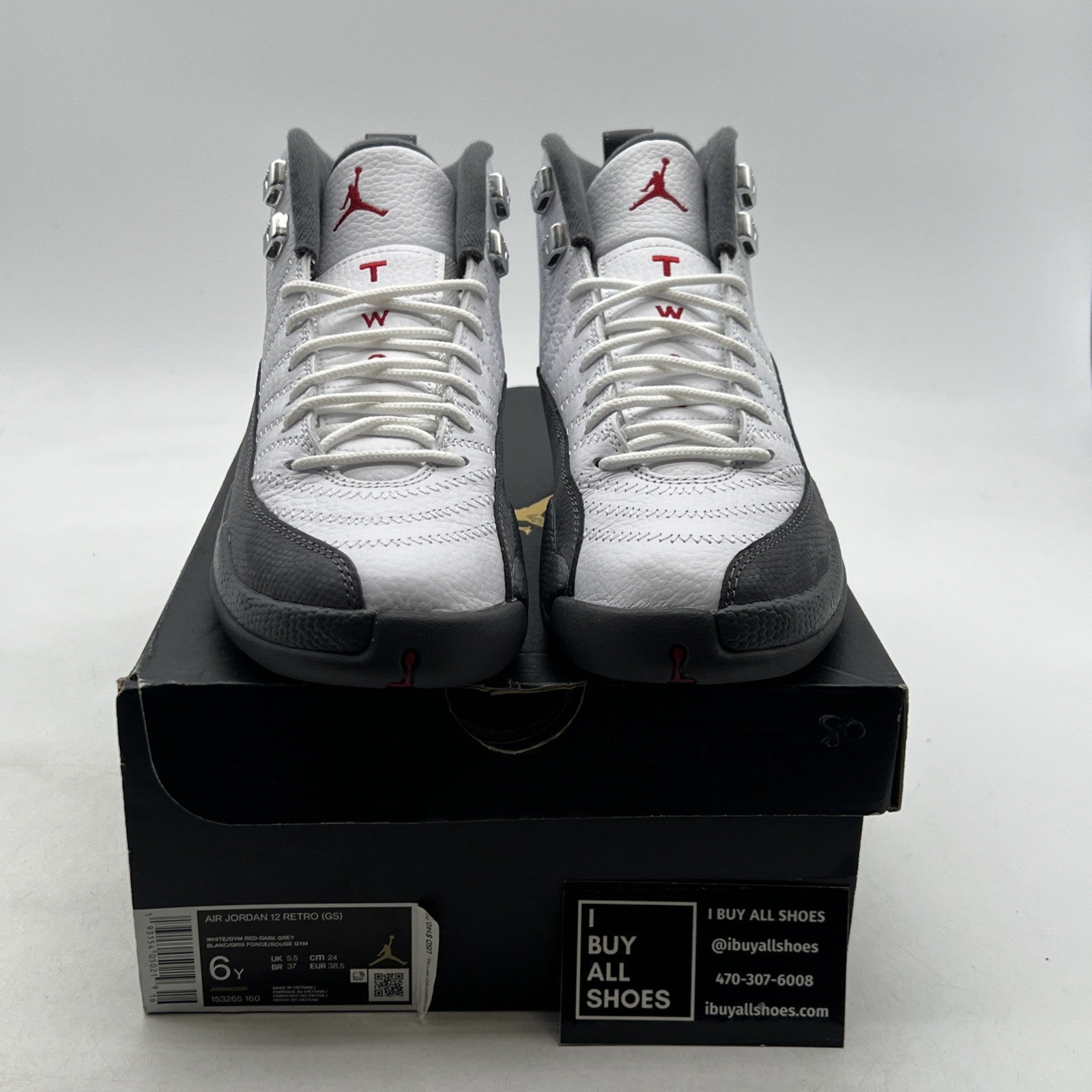 Size 6Y - Air Jordan 12 Retro Dark Grey (153265-160)