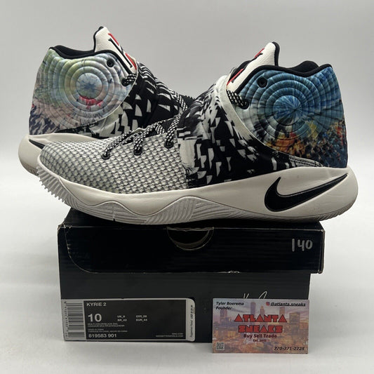 Size 10 - Nike Kyrie 2 Effect - Black White Blue (819583-901)