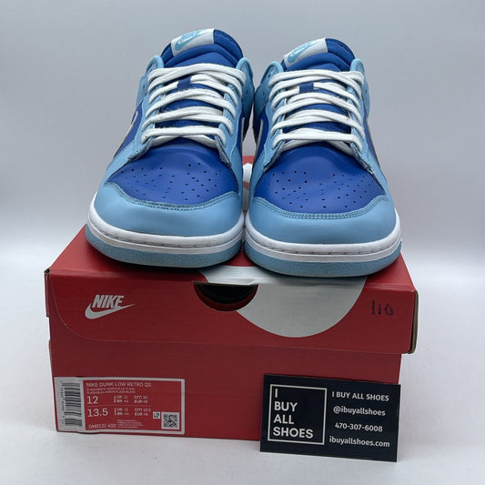Size 12 - Nike Dunk Low Retro QS Argon Blue White Leather (DM0121-400)