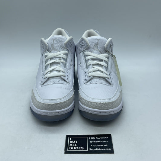 Size 9.5 - Air Jordan 3 Retro Triple White (136064-111)