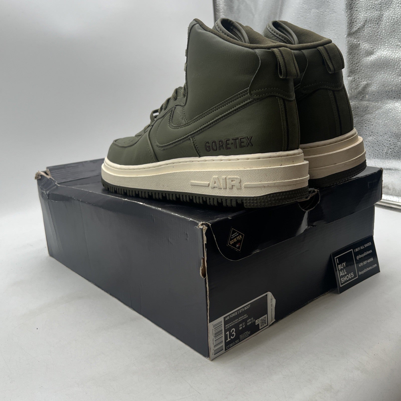 Size 13 - Nike Air Force 1 High Gore-Tex 2020 Olive (CT2815-201)