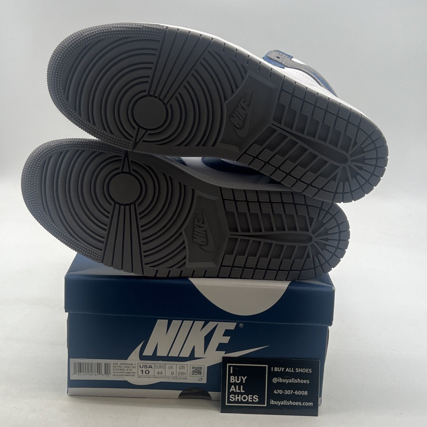 Size 10 - Air Jordan 1 Retro OG High True Blue (DZ5485-410)