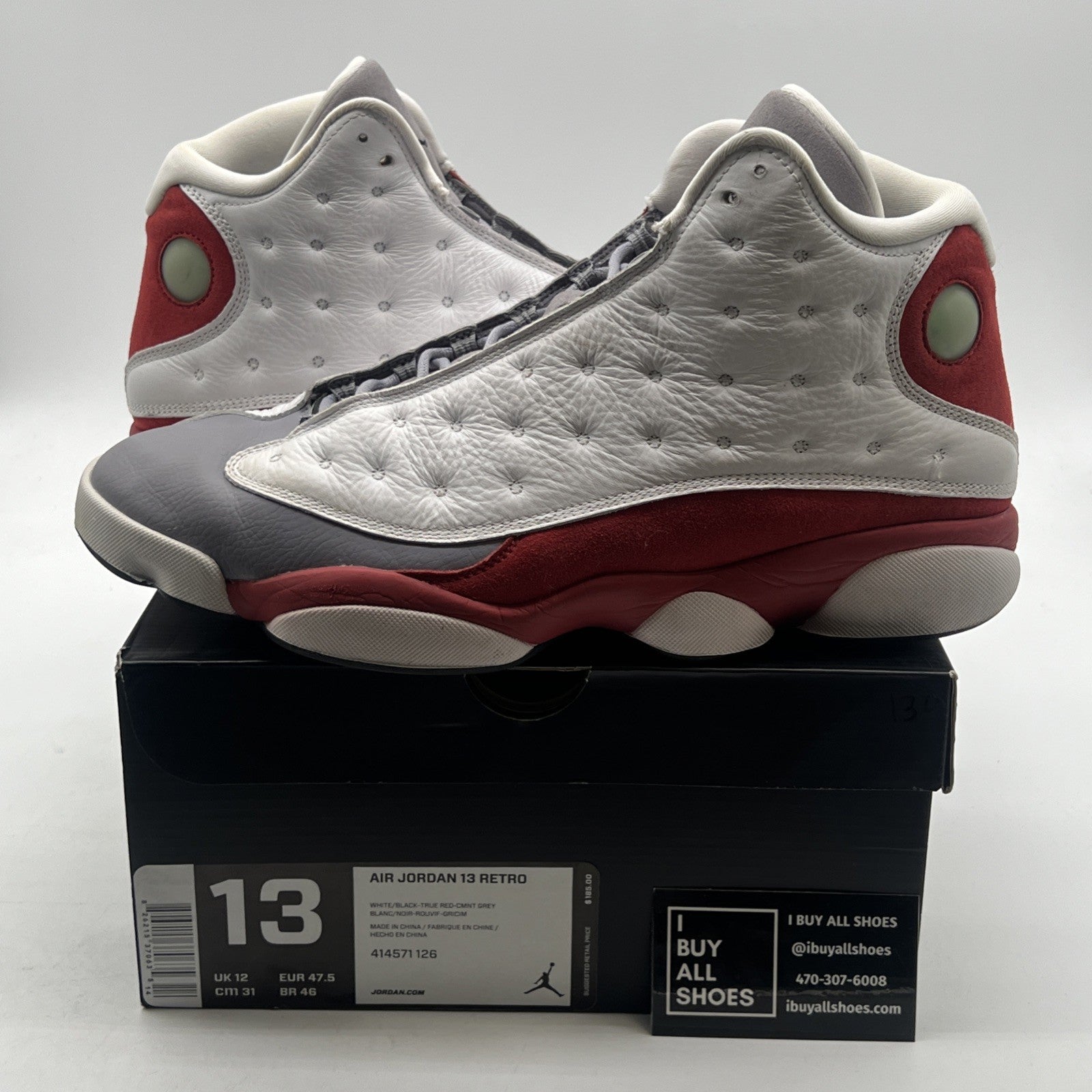 Size 13 - Air Jordan 13 Retro 2014 Grey Toe (414571-126)