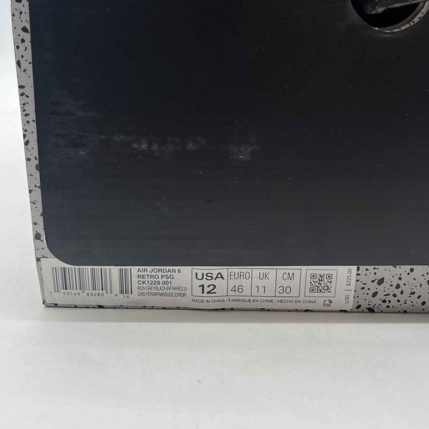 Size 12 - Paris Saint-Germain x Air Jordan 6 Retro Iron Grey (CK1229-001)