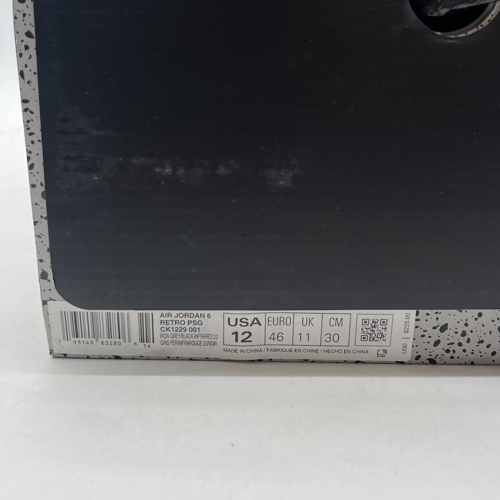 Size 12 - Paris Saint-Germain x Air Jordan 6 Retro Iron Grey (CK1229-001)