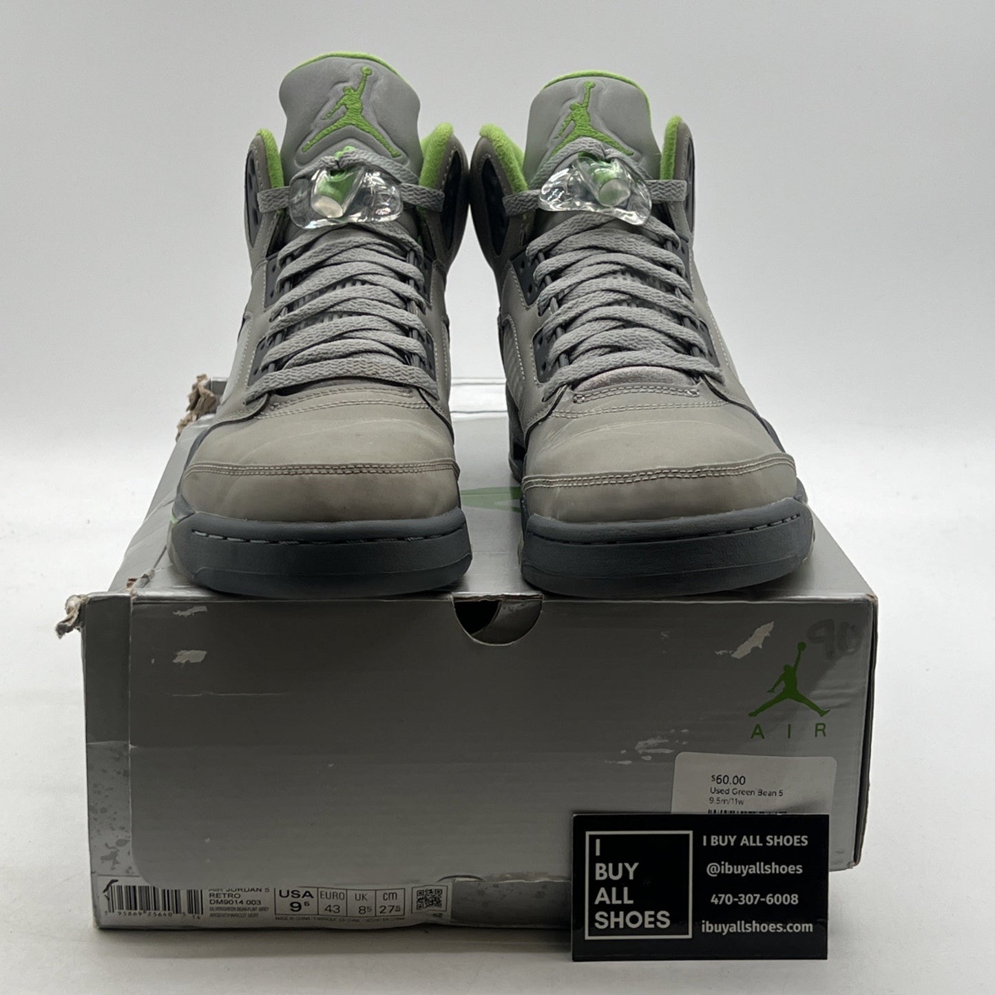 Size 9.5 - Air Jordan 5 Retro Green Bean (DM9014-003)
