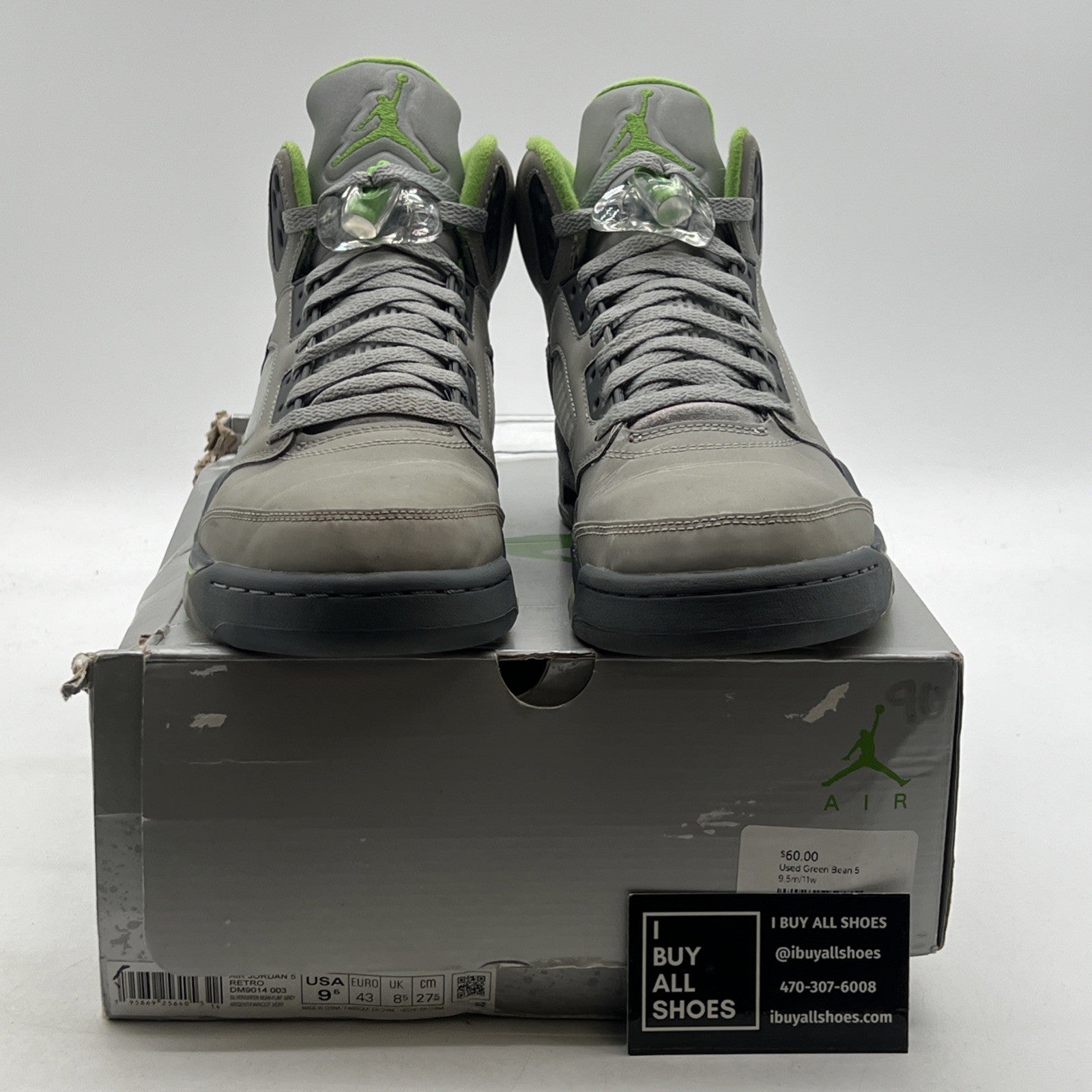 Size 9.5 - Air Jordan 5 Retro Green Bean (DM9014-003)