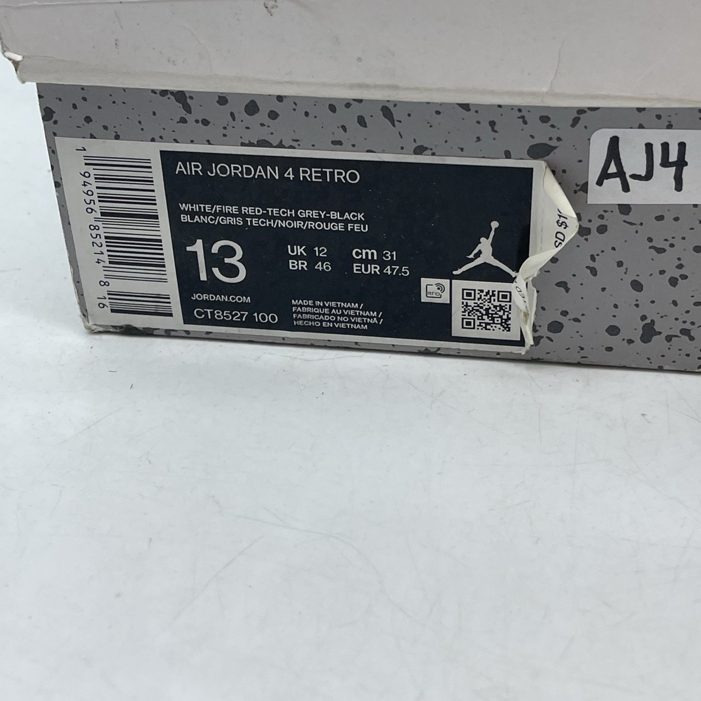 Size 13 - Air Jordan 4 Retro Mid White Oreo (CT8527-100)