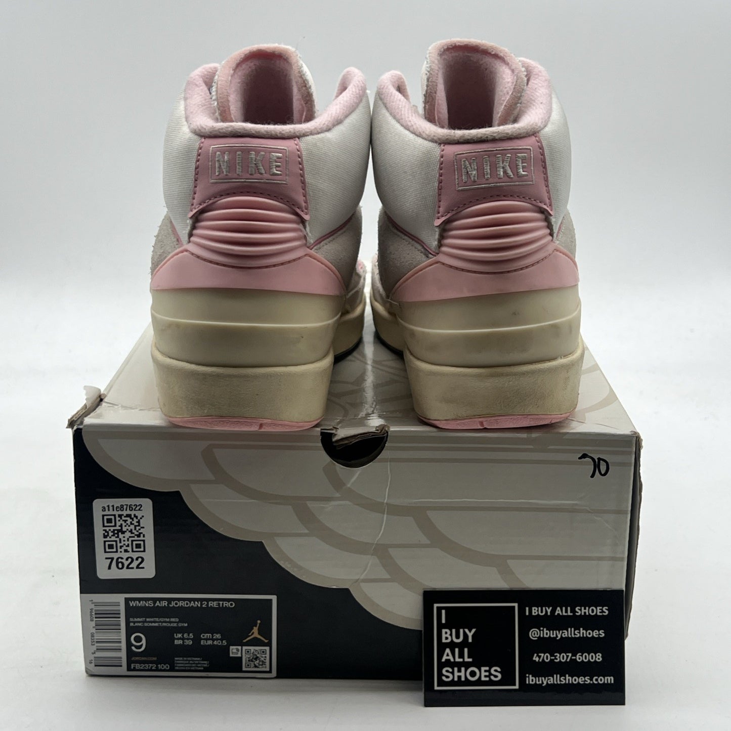 Size 9 - Air Jordan 2 Retro Soft Pink W (FB2372-100)