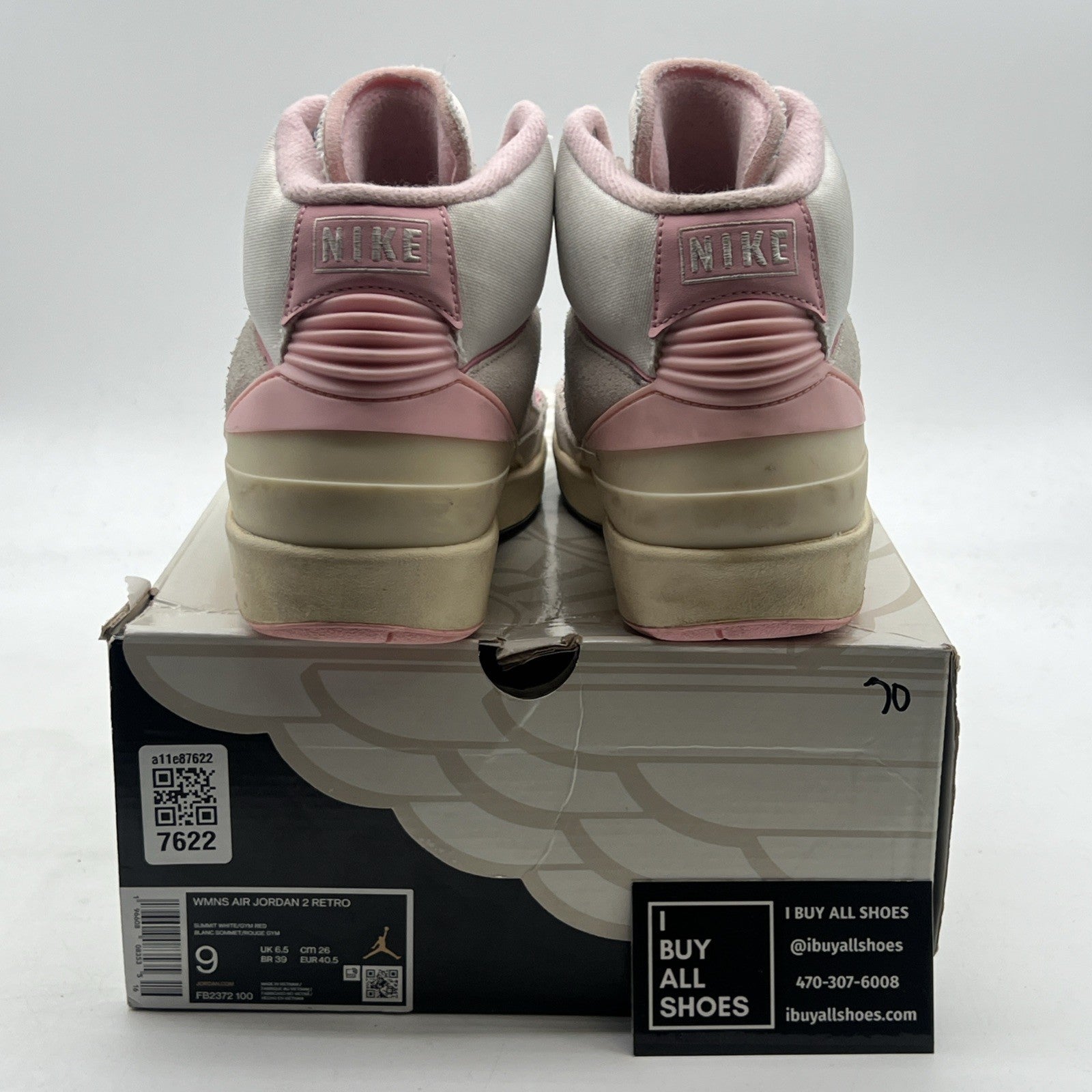 Size 9 - Air Jordan 2 Retro Soft Pink W (FB2372-100)