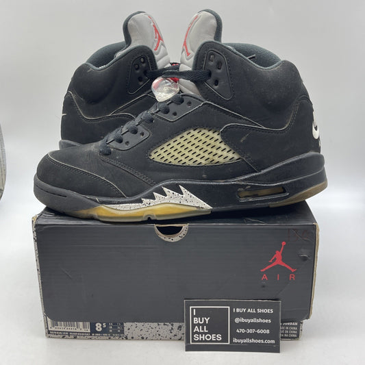 Size 8.5 - Jordan 5 OG Mid Metallic Silver Black Suede (845035-003)