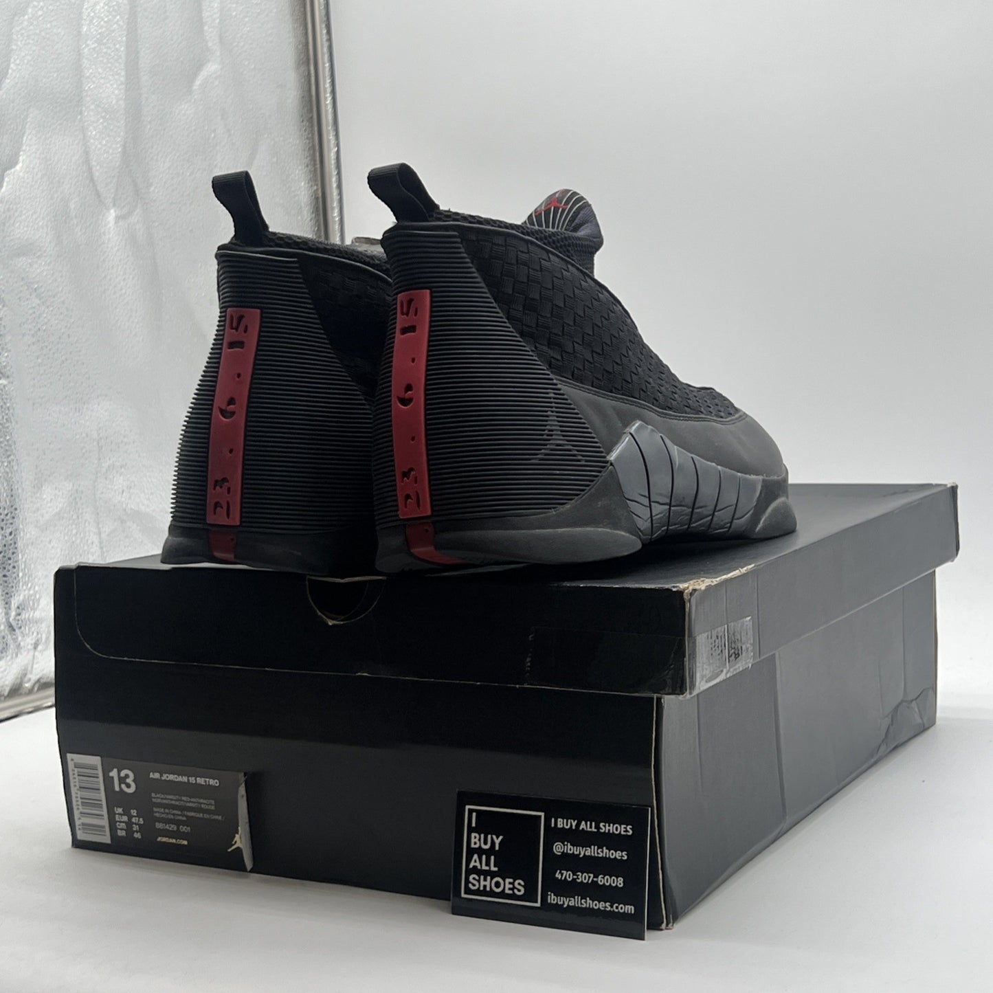 Size 13 - Air Jordan 15 Retro 2017 Stealth (881439-001)