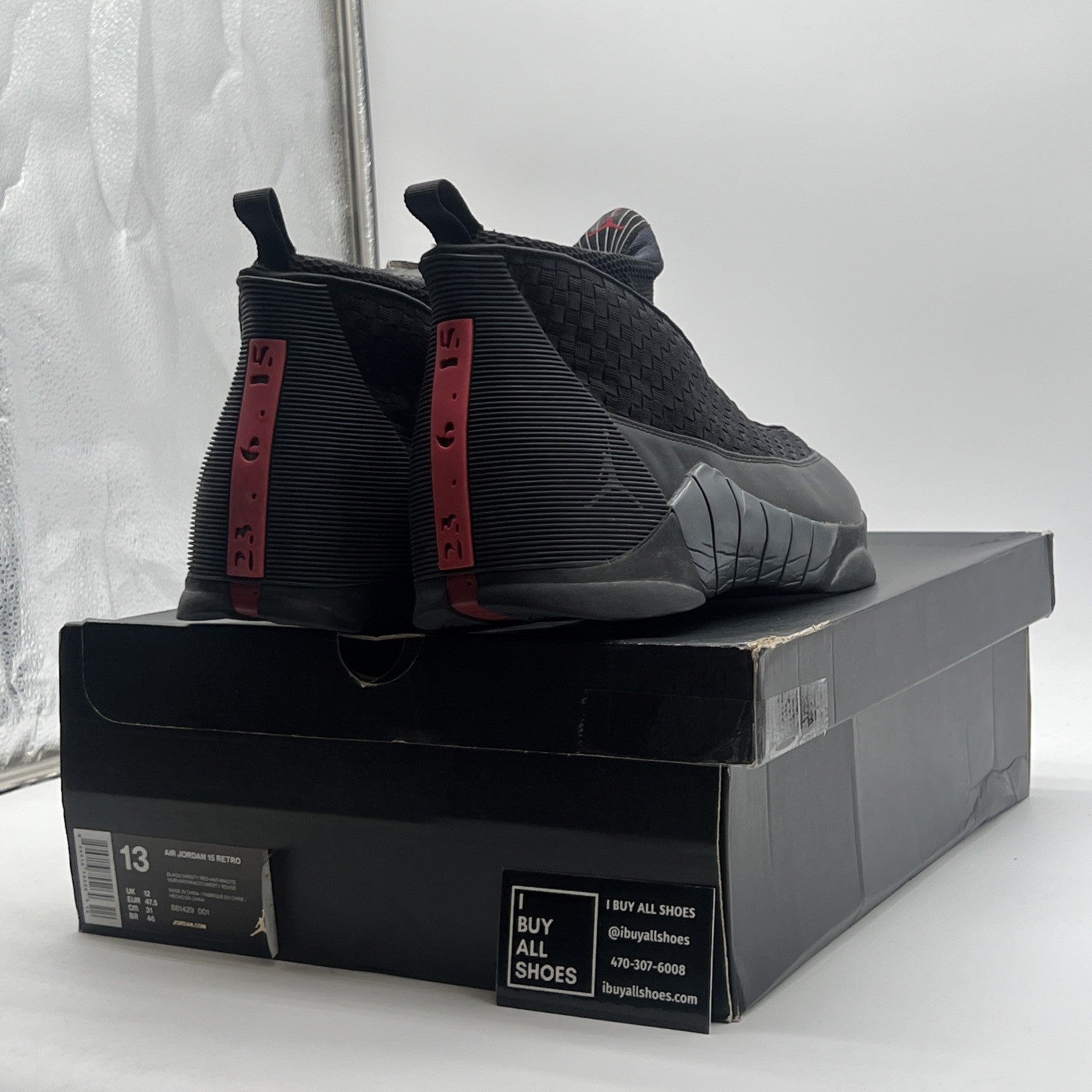 Size 13 - Air Jordan 15 Retro 2017 Stealth (881439-001)